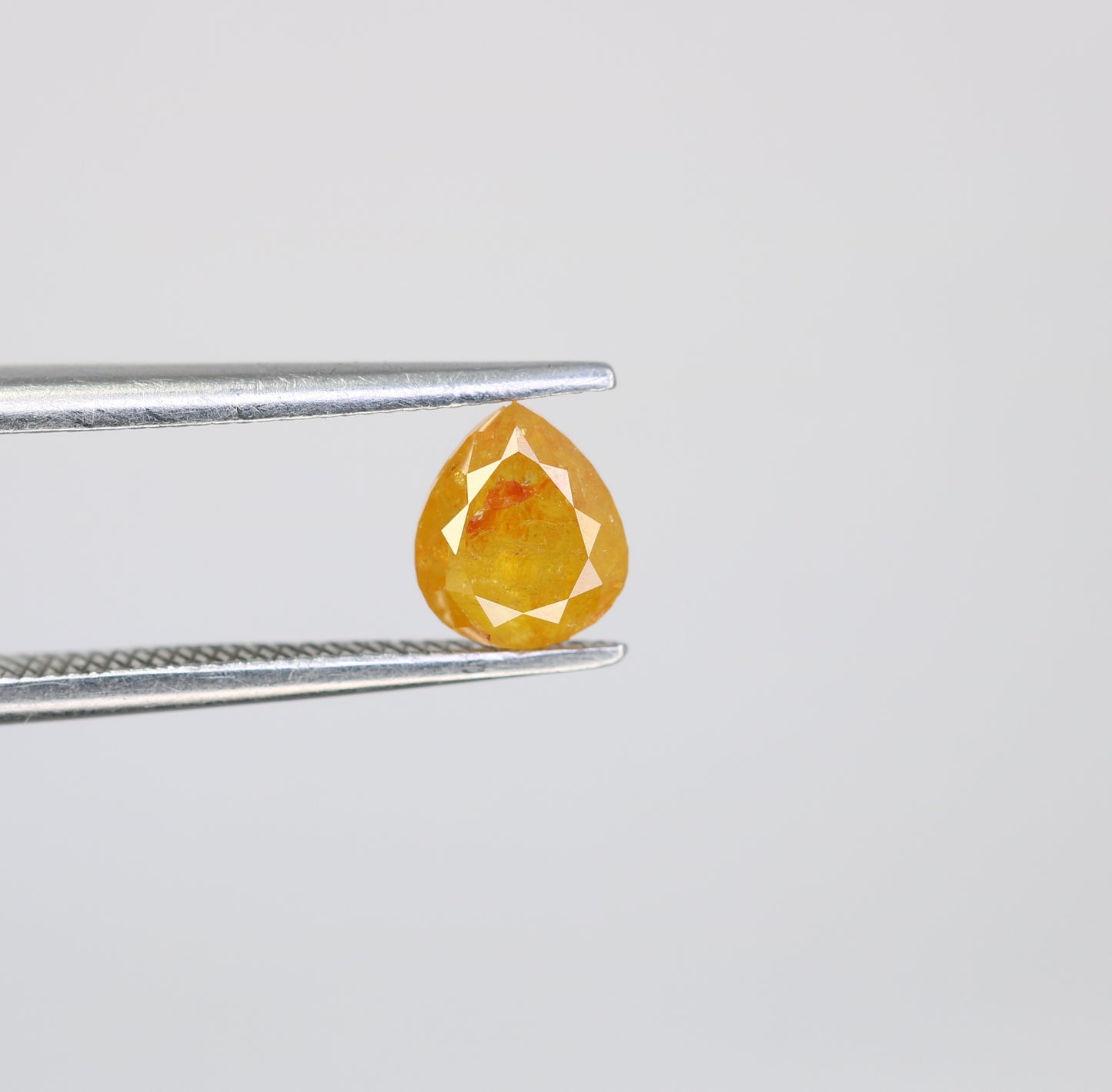0.85 CT Orange Pear Shape Diamond For Engagement Ring