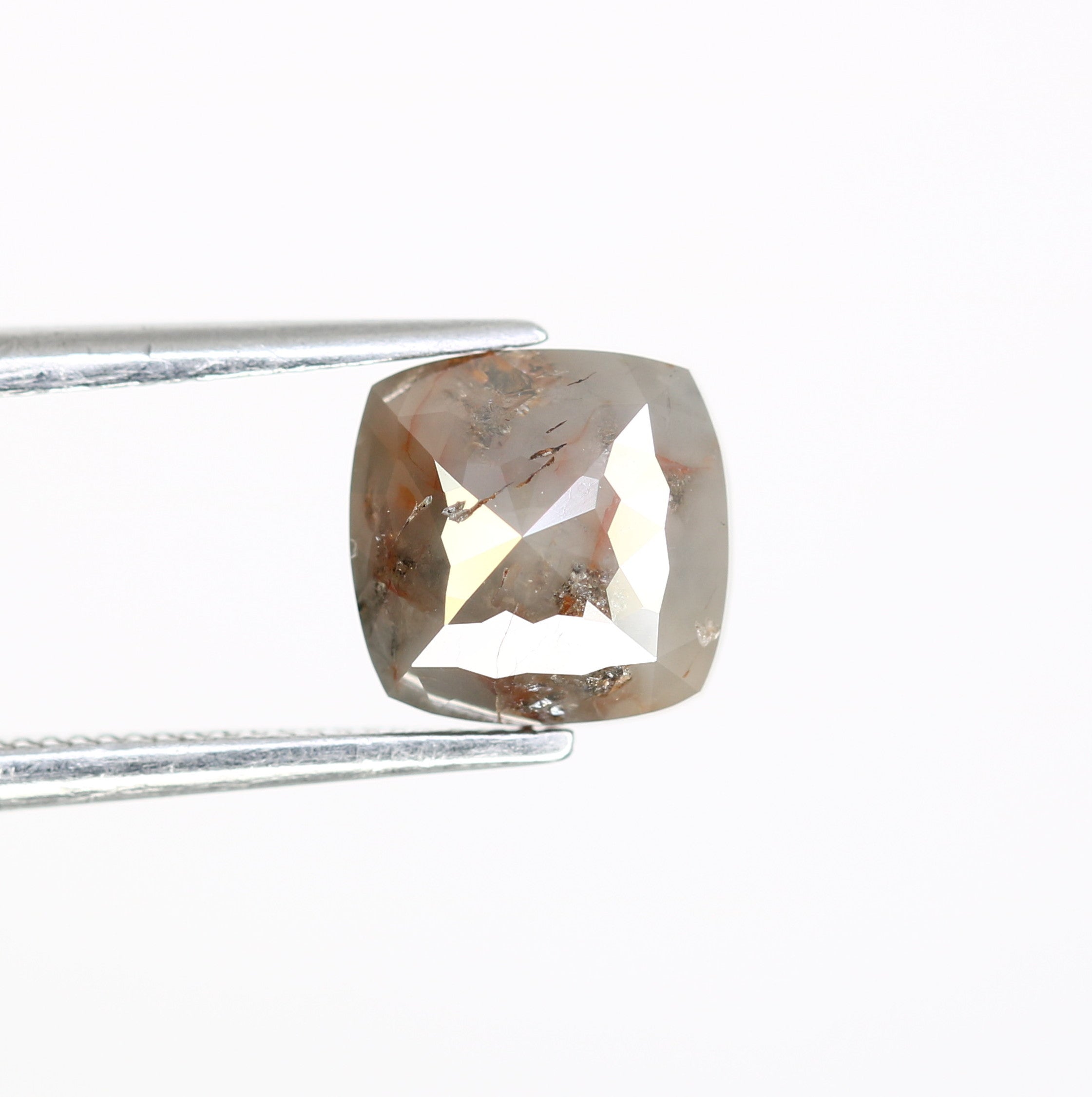 1.70 CT 7.10 MM Polished Cushion Shape Fancy Grey Diamond For Proposal Ring