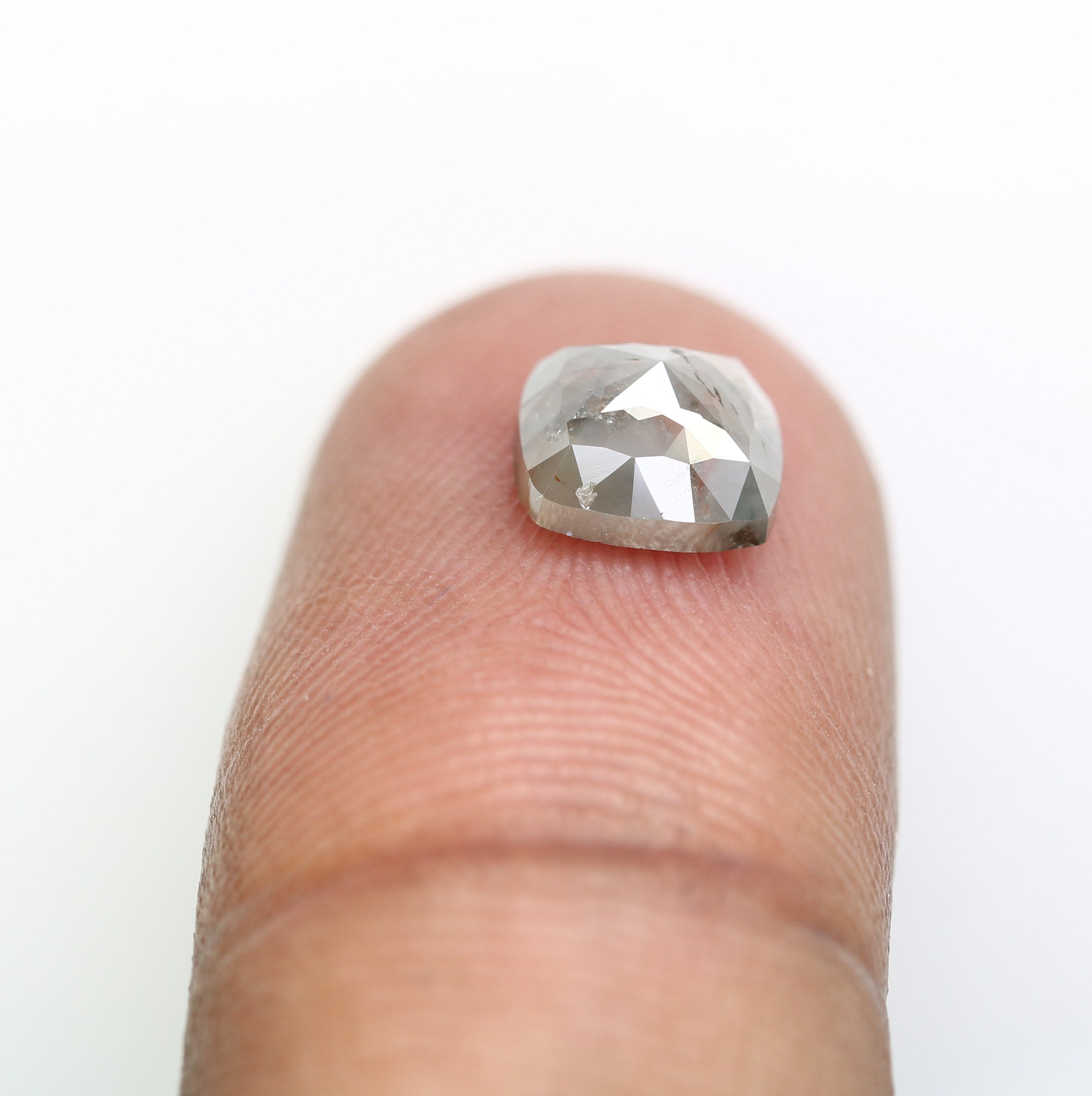1.70 CT 7.10 MM Polished Cushion Shape Fancy Grey Diamond For Proposal Ring