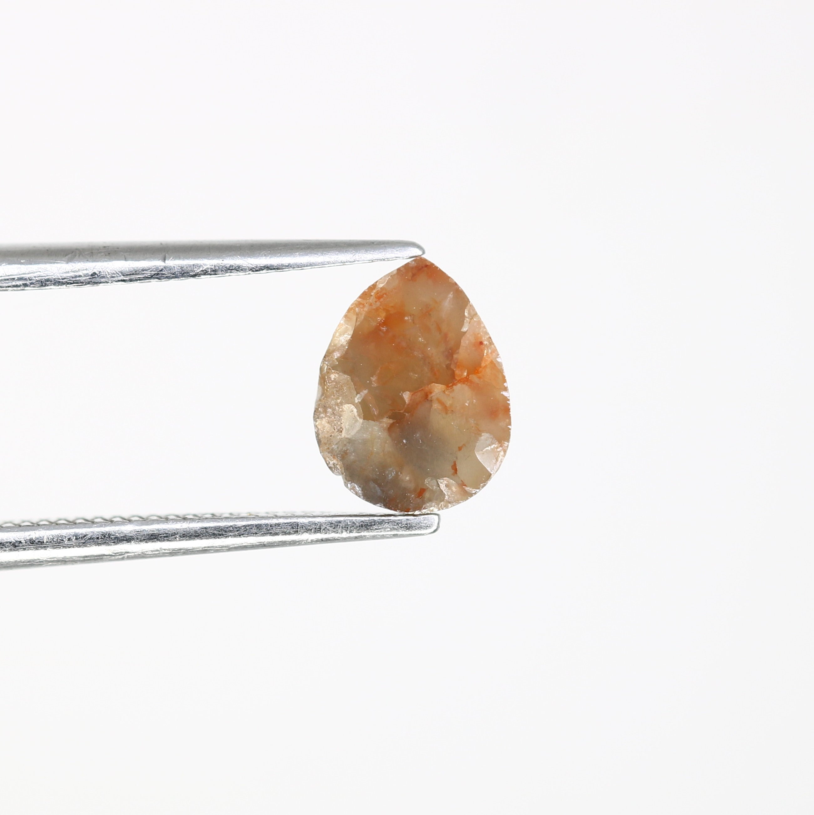 0.99 CT Natural Peach Loose Pear Cut 7.30 MM Diamond For Engagement Ring
