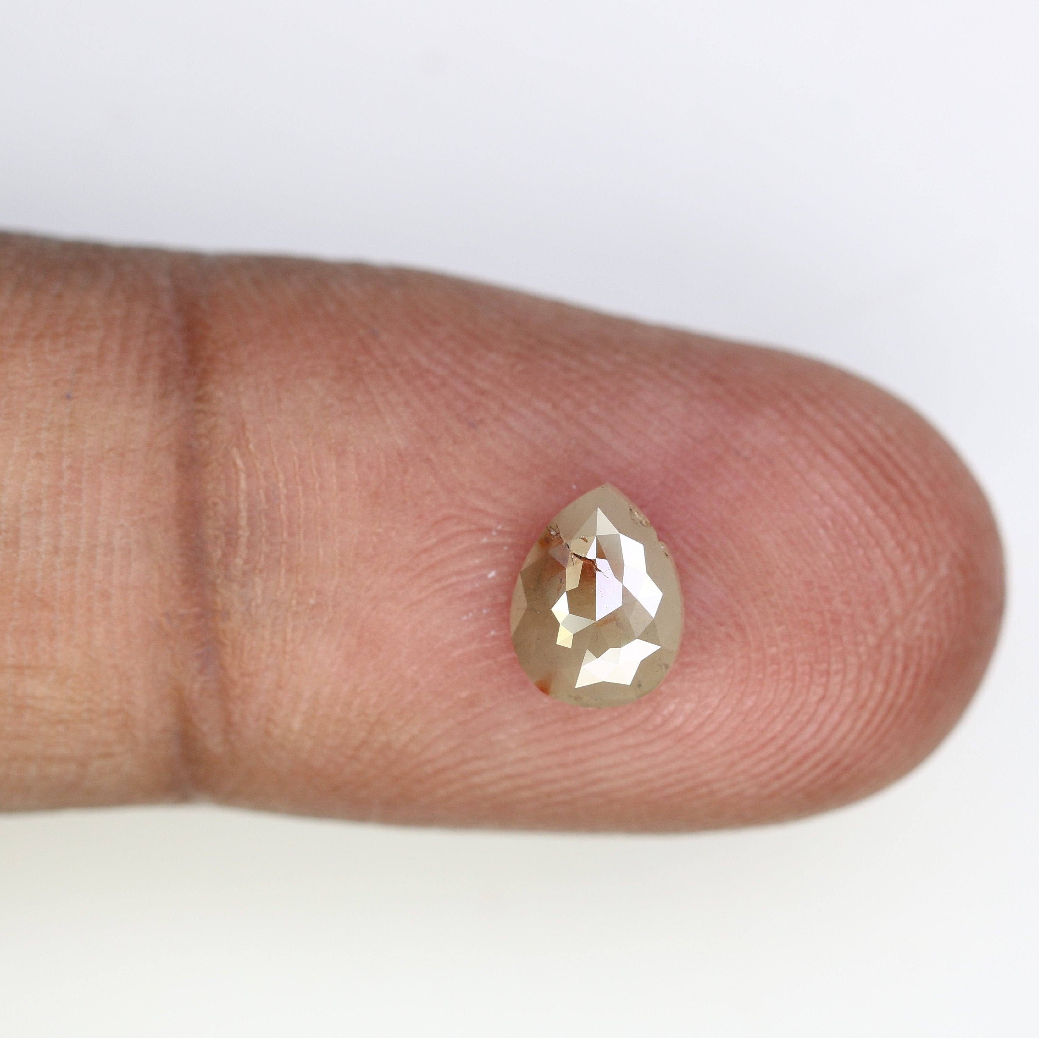 0.91 CT Natural Loose Grey Pear Shaped 7.20 MM Diamond For Wedding Ring