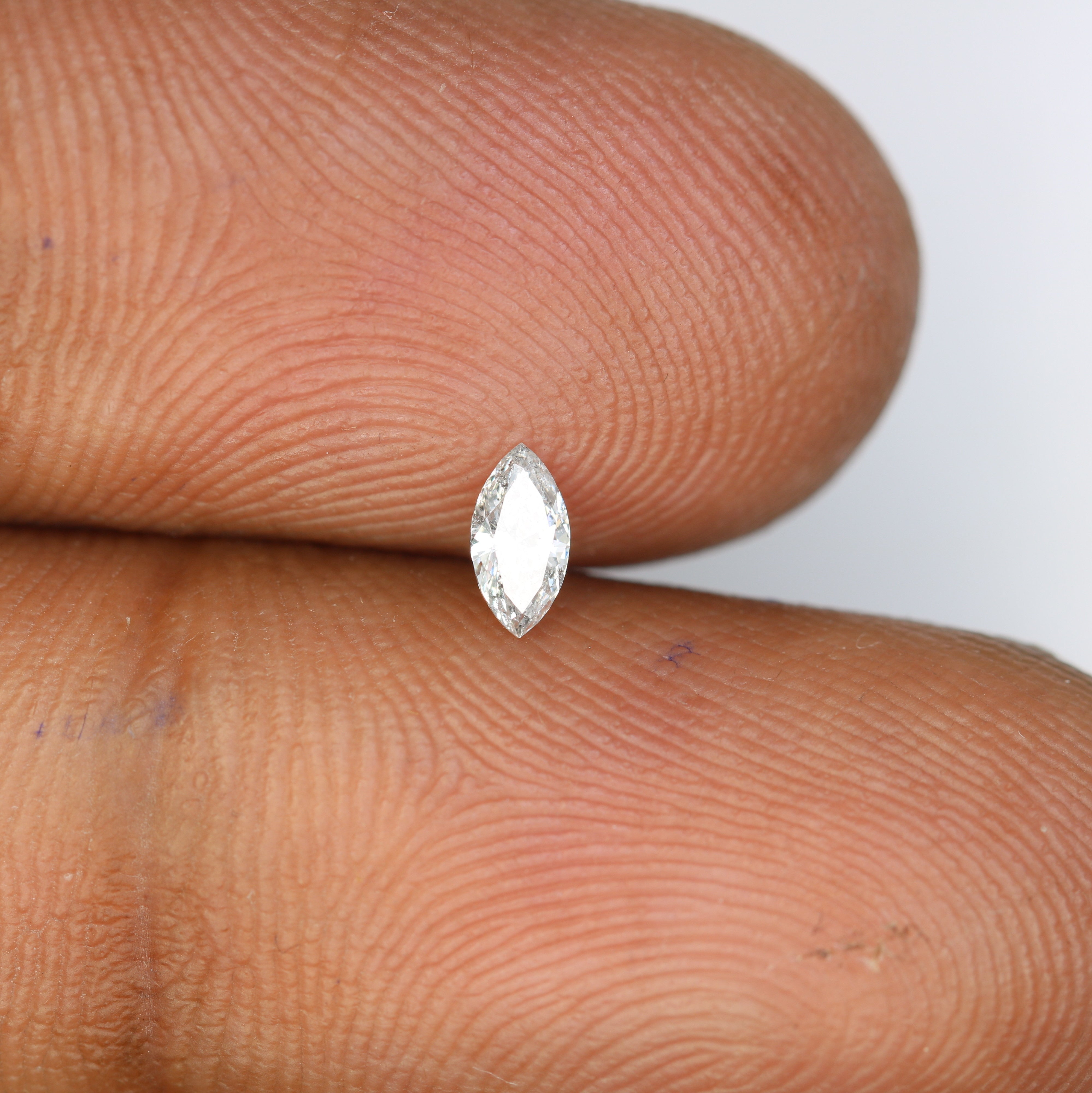 0.14 CT Marquise Cut Natural Salt And Pepper Diamond For Engagement Ring