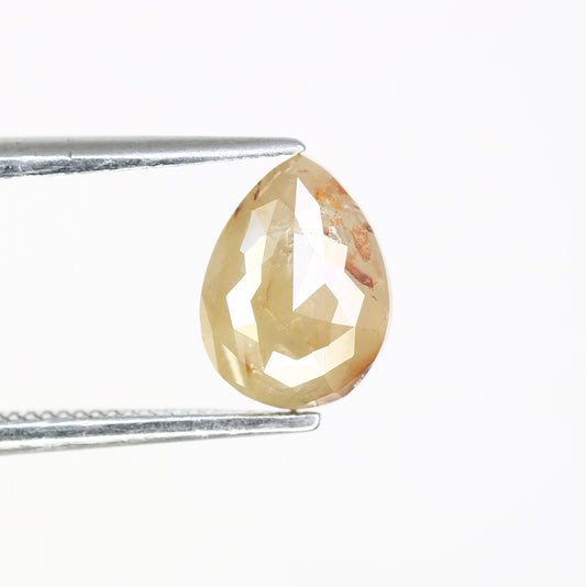 1.13 CT 8.10 MM Pear Shaped Natural Loose Grey Diamond For Statement Ring - JayKrishna Diamond