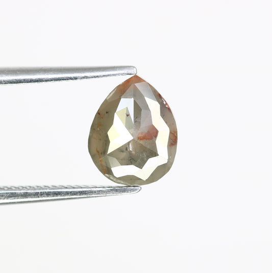 1.14 CT Natural Pear Shaped 7.90 MM Grey Diamond For Antique Jewelry - JayKrishna Diamond
