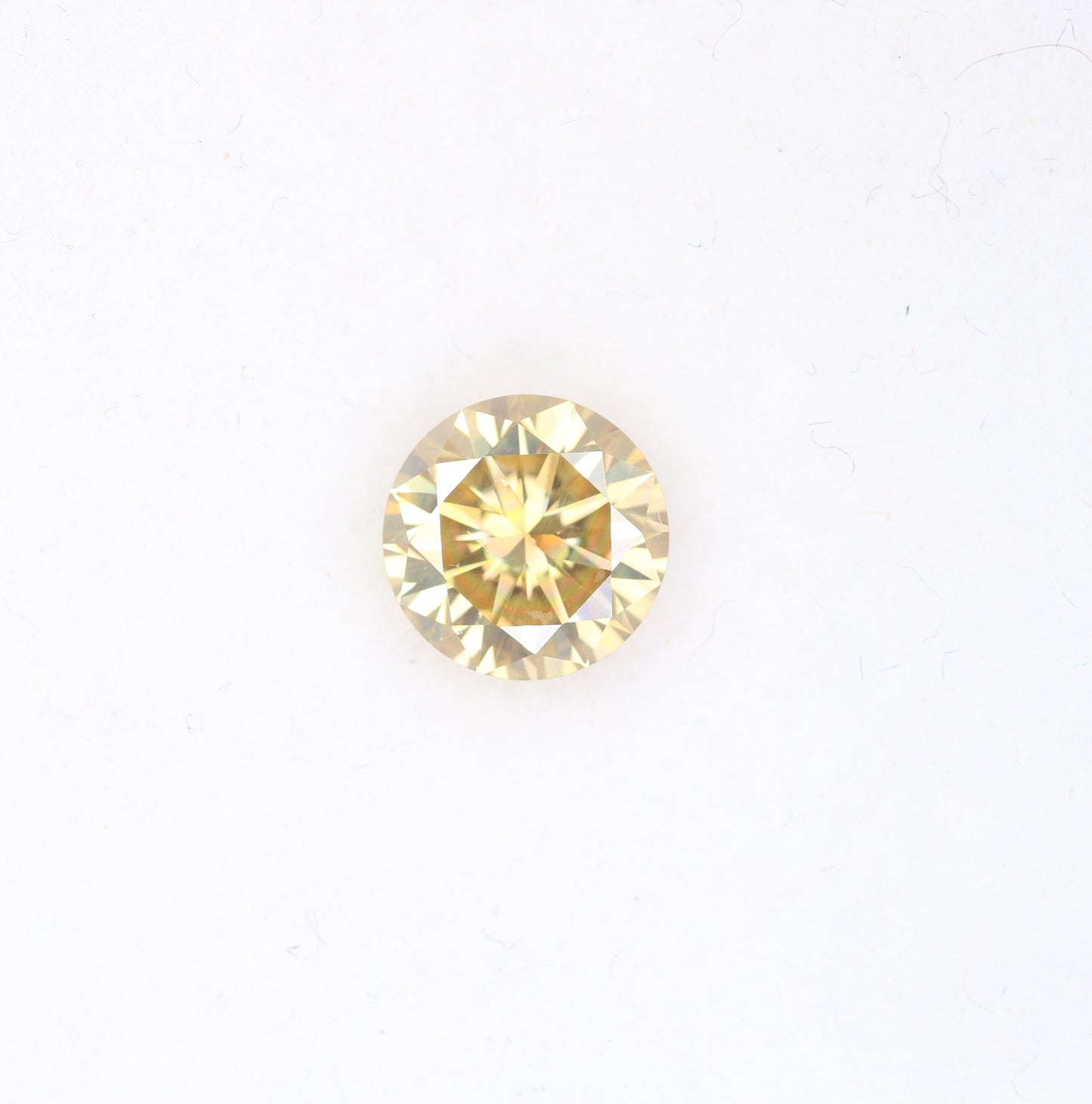 1.15 CT Orange Moissanite Round Brilliant Cut Diamond For Engagement Ring