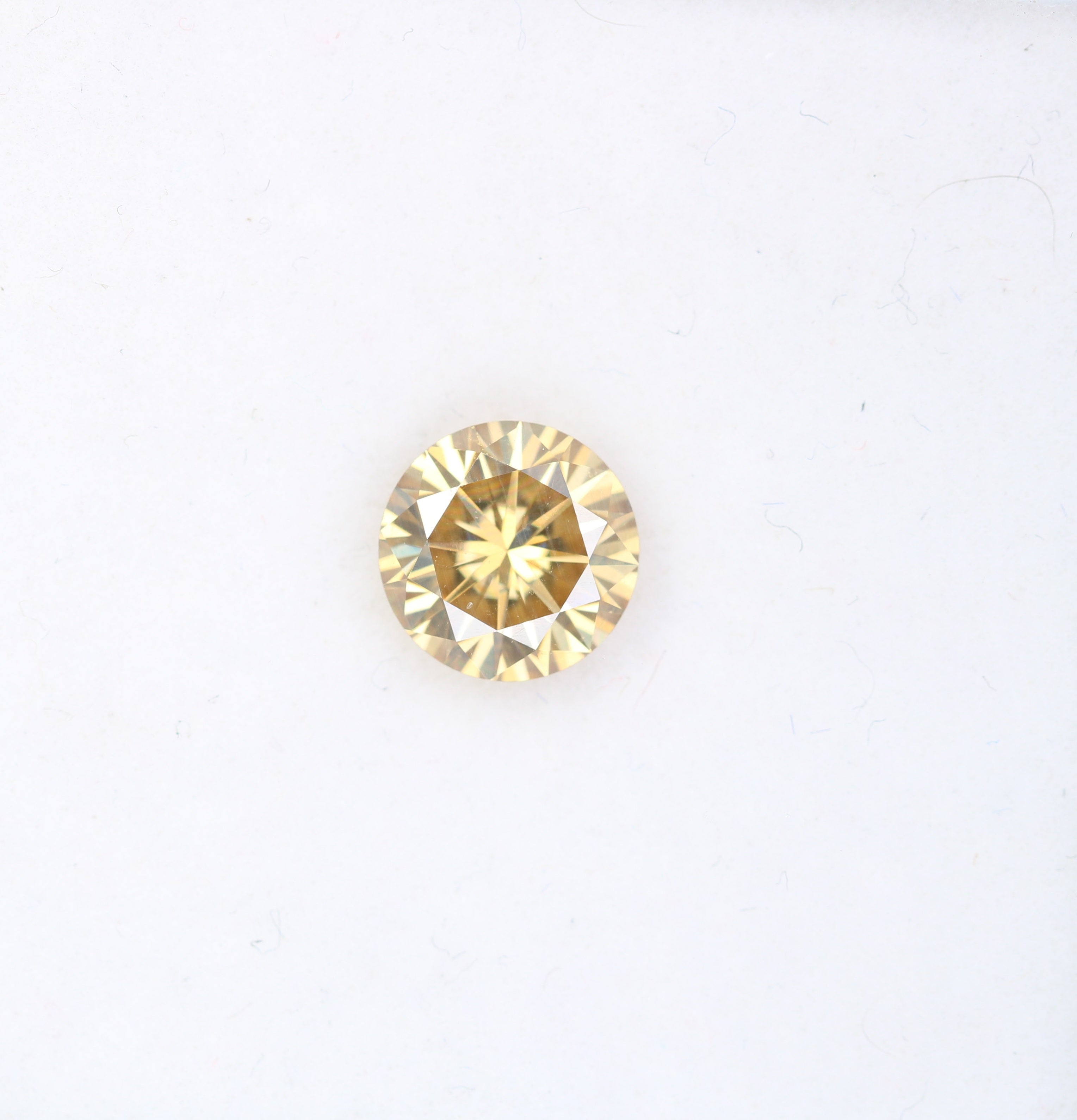 1.15 CT Round Brilliant Cut Moissanite Orange Diamond For Engagement Ring