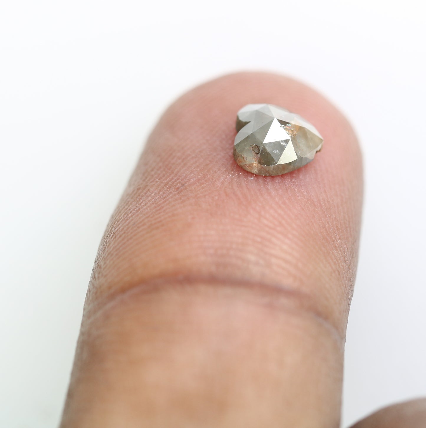 0.89 Carat 6.10 MM Heart Shape Fancy Grey Diamond For Engagement Ring
