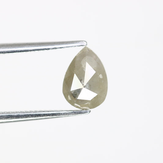 0.84 CT 7.20 MM Pear Shaped Natural Grey Color Fancy Diamond For Designer Ring - JayKrishna Diamond