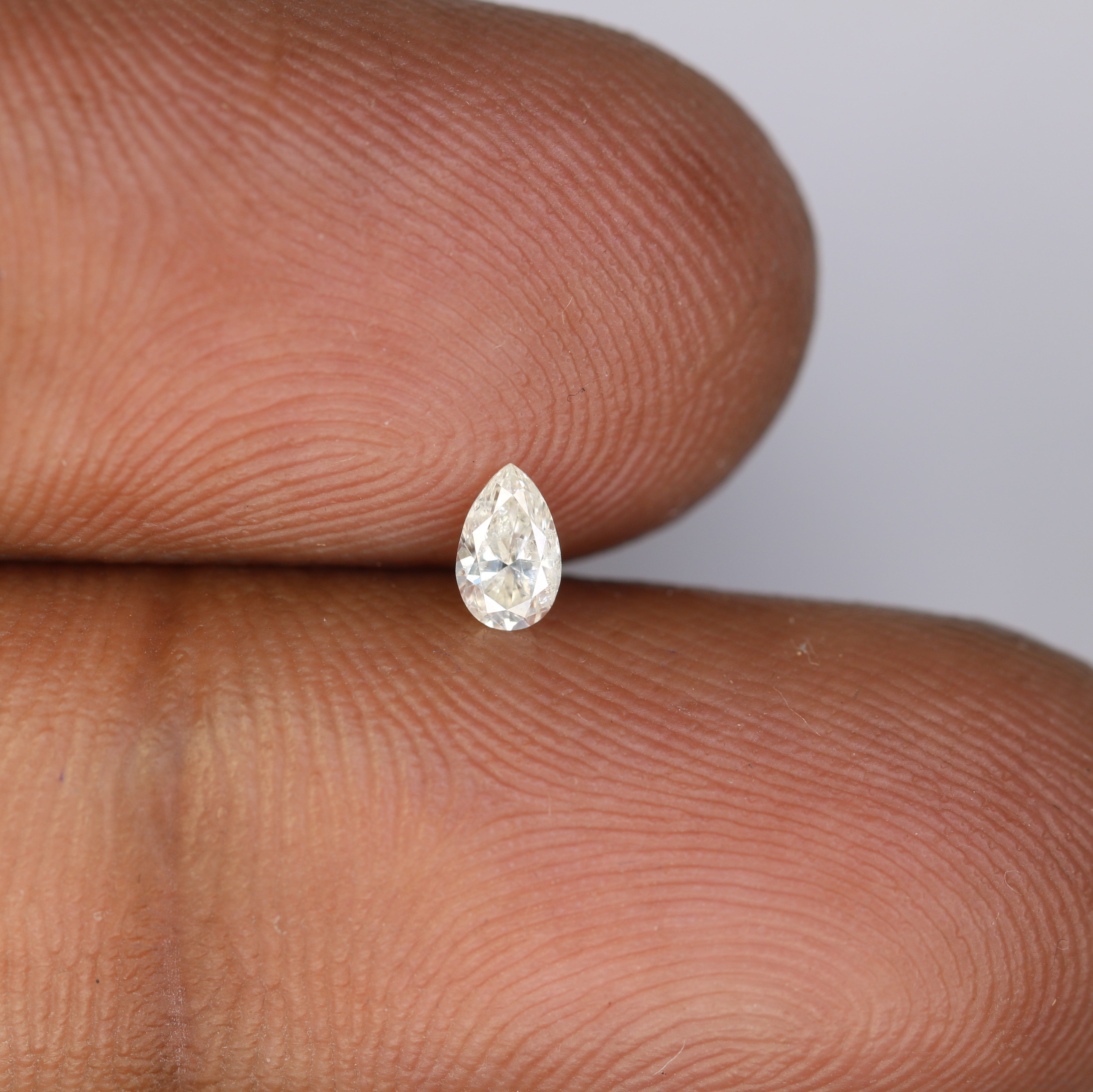 0.19 CT Natural White Pear Cut Diamond For Engagement Ring