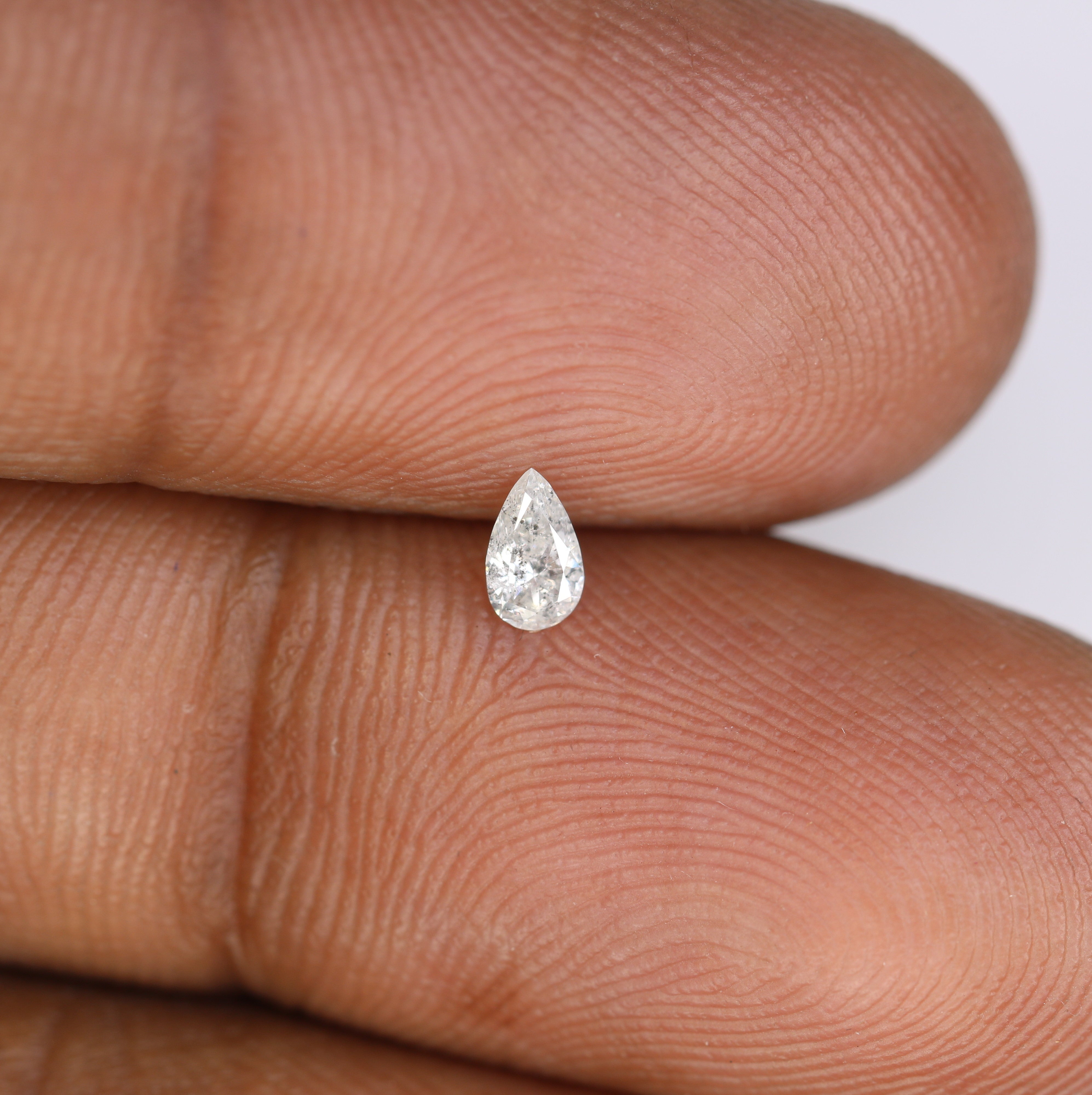 0.13 CT Pear Shape Natural White Diamond For Engagement Ring