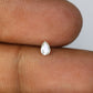 0.14 CT Natural Pear Shape Salt And Pepper Diamond For Engagement Ring