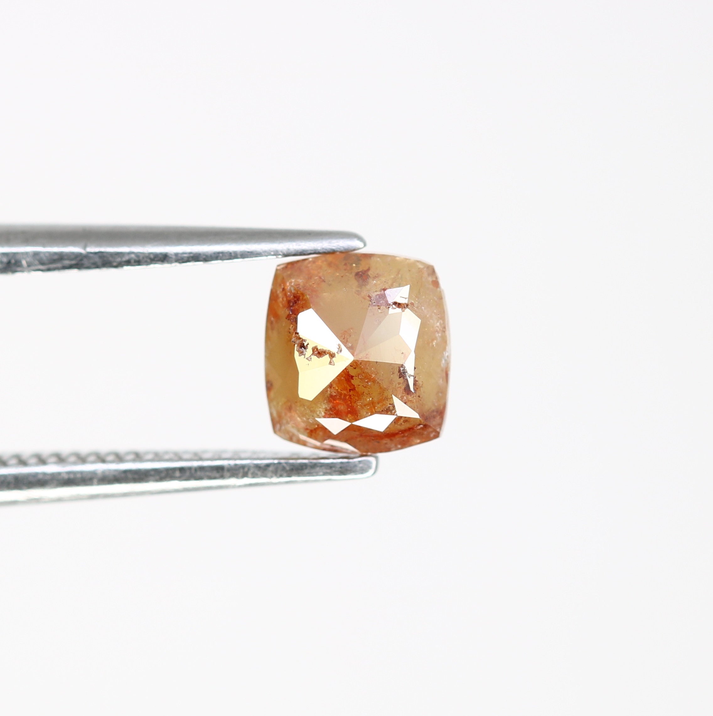 0.60 CT Unique Peach Color 5.30 MM Polished Cushion Shape Diamond For Designer Jewelry