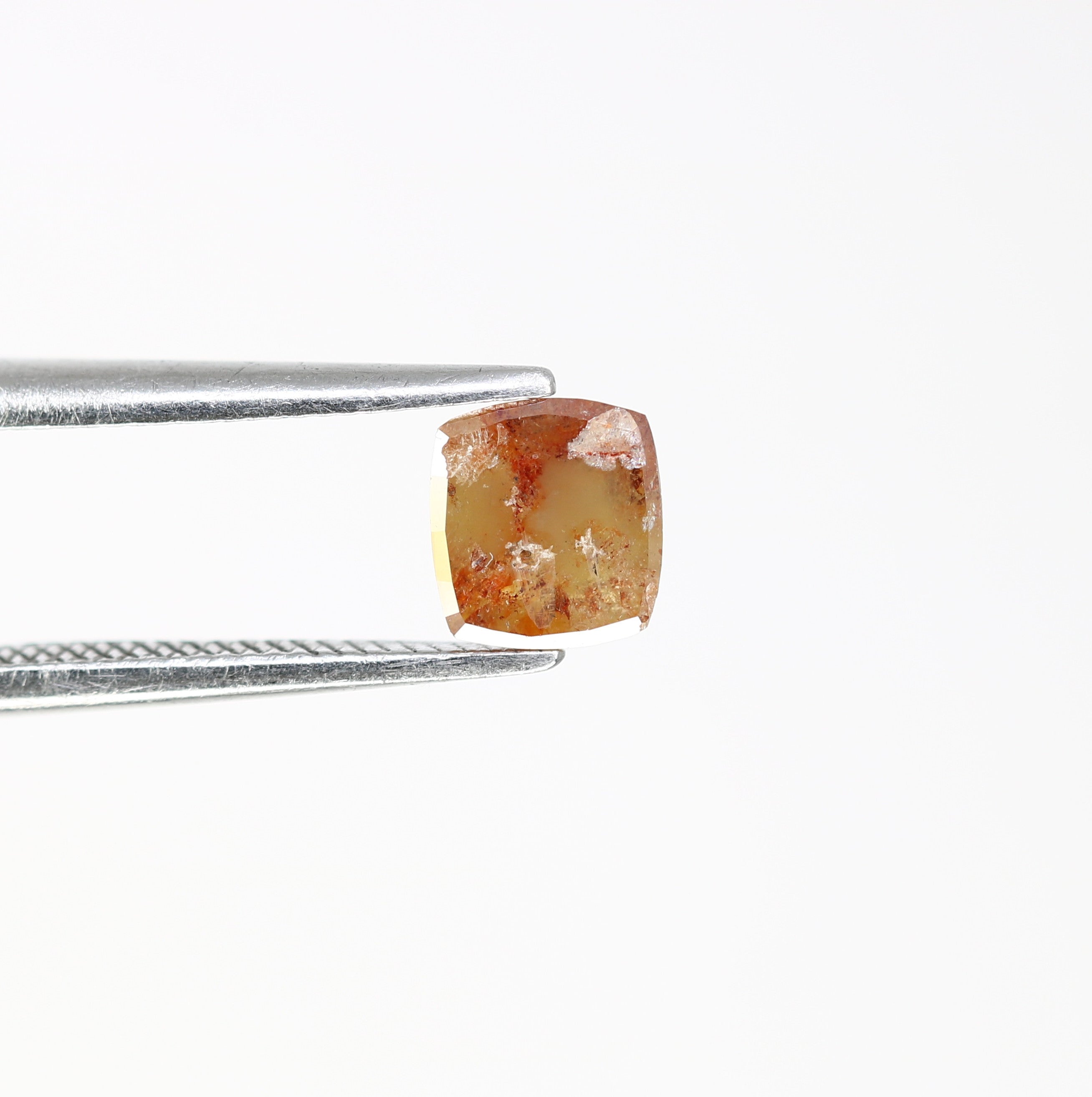 0.60 CT Unique Peach Color 5.30 MM Polished Cushion Shape Diamond For Designer Jewelry