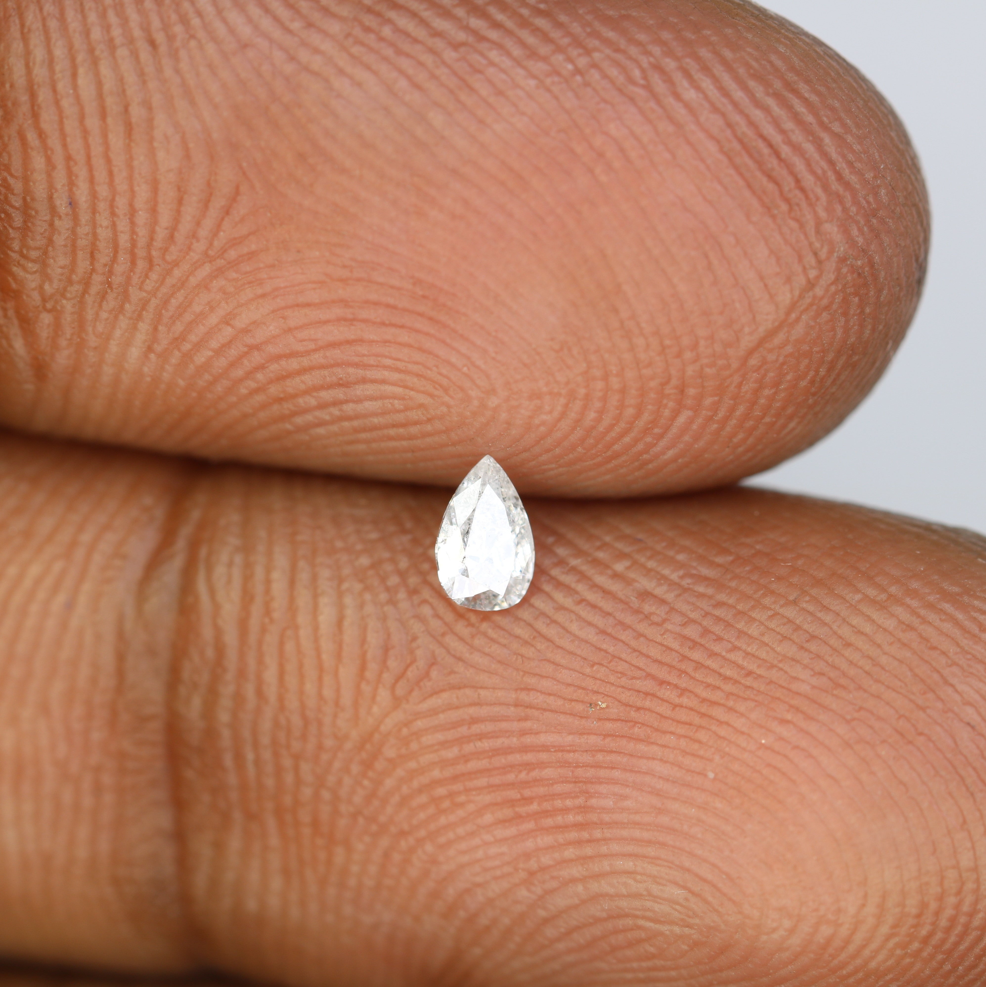 0.15 CT Salt And Pepper Loose Pear Shape Diamond For Engagement Ring