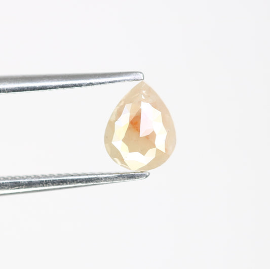 0.51 CT 6.20 MM Pear Shaped Natural Grey Color Fancy Diamond For Designer Ring - JayKrishna Diamond