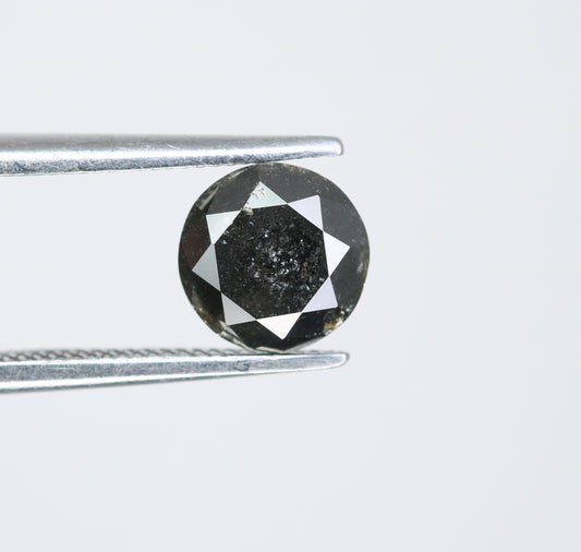 1.15 CT Salt and Pepper Round Brilliant Cut Diamond For Engagement Ring - JayKrishna Diamond