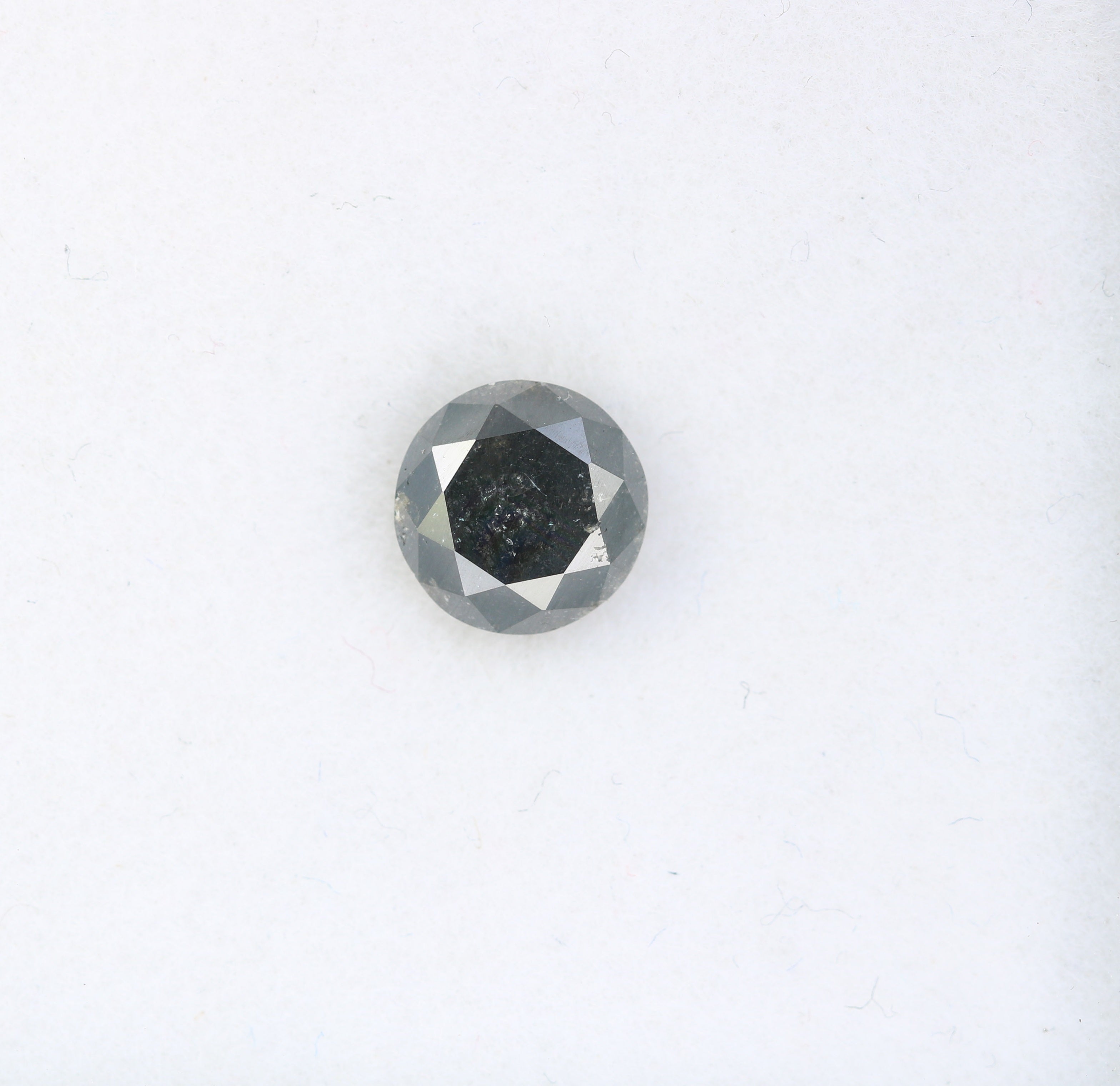 1.15 CT Salt and Pepper Round Brilliant Cut Diamond For Engagement Ring