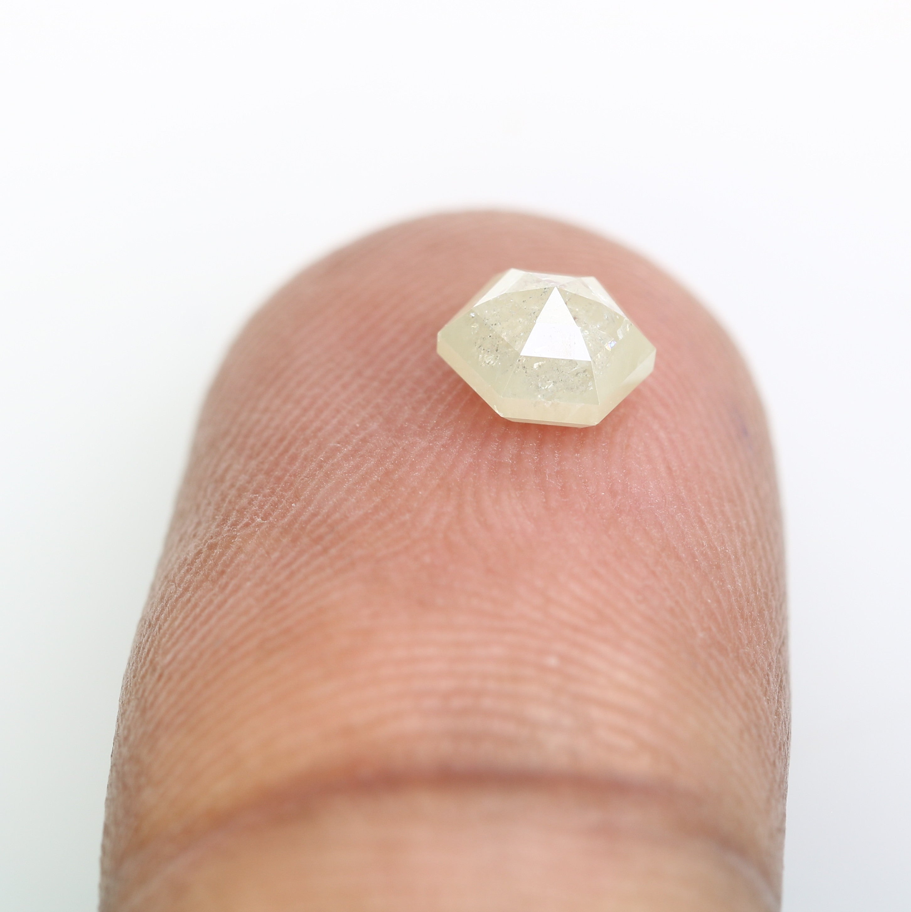 0.75 Carat Natural Loose Grey Hexagon Shaped 5.80 MM Diamond For Engagement Ring