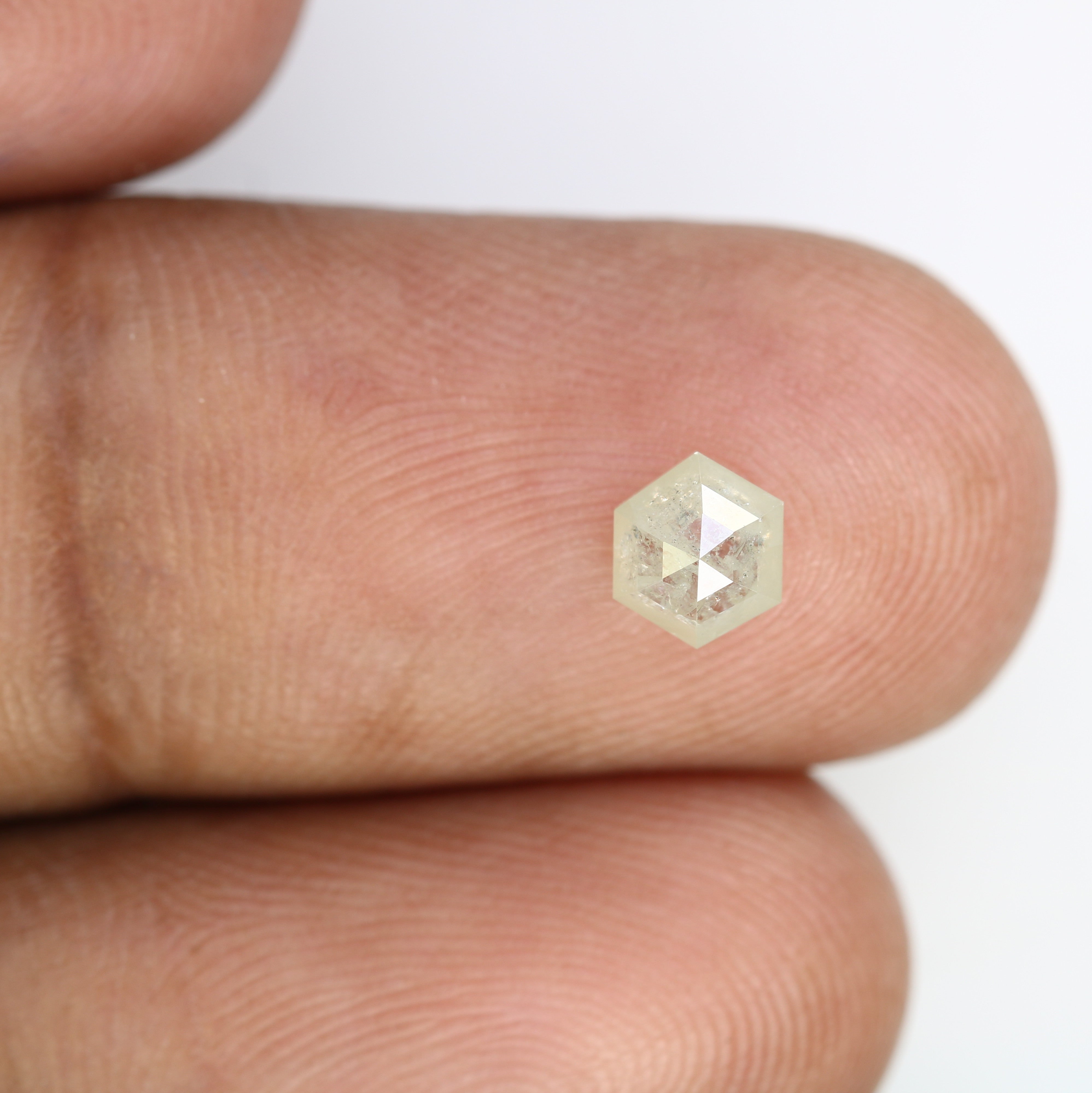 0.75 Carat Natural Loose Grey Hexagon Shaped 5.80 MM Diamond For Engagement Ring