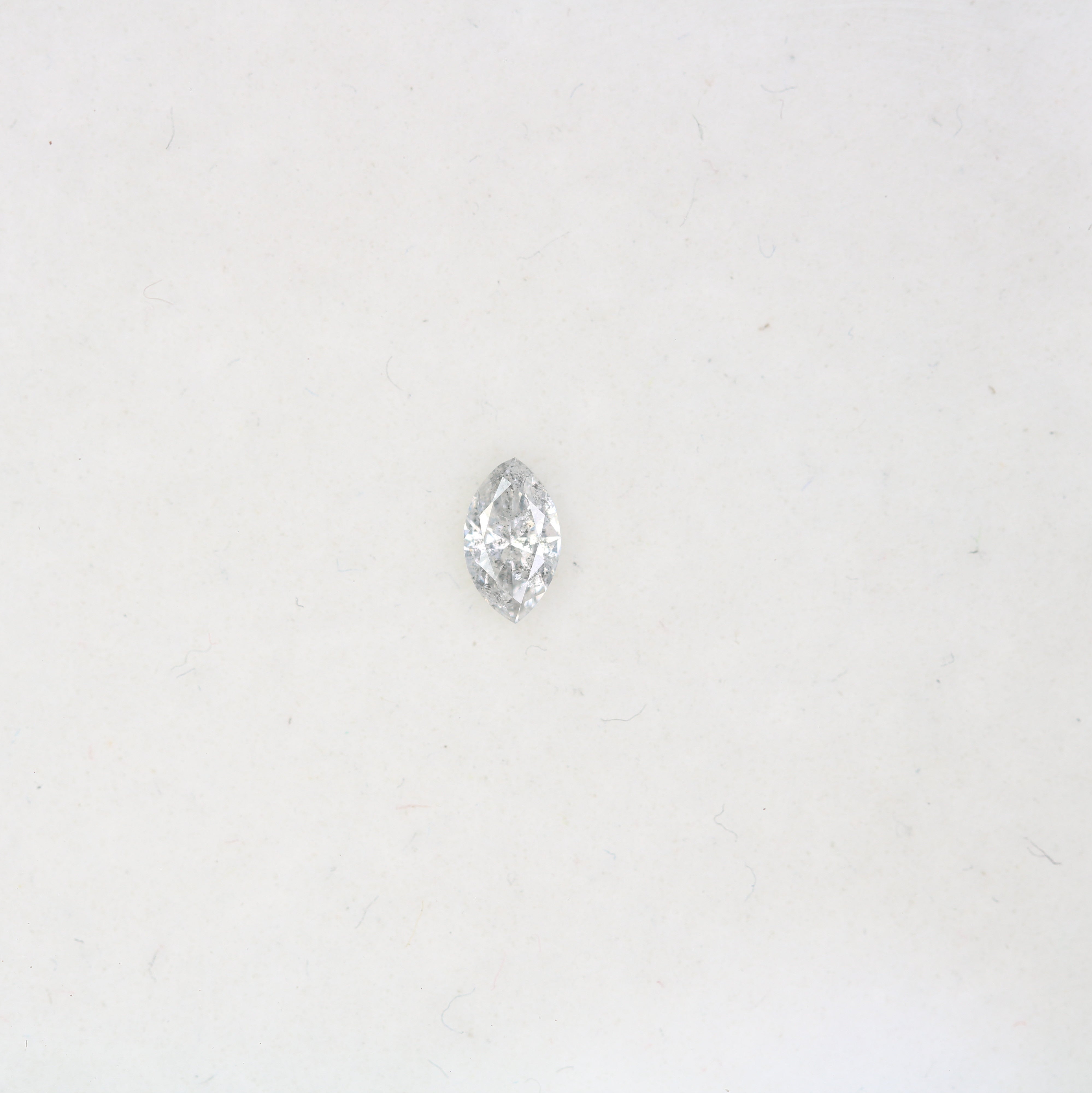0.13 CT Marquise Shape Salt And Pepper Diamond For Engagement Ring