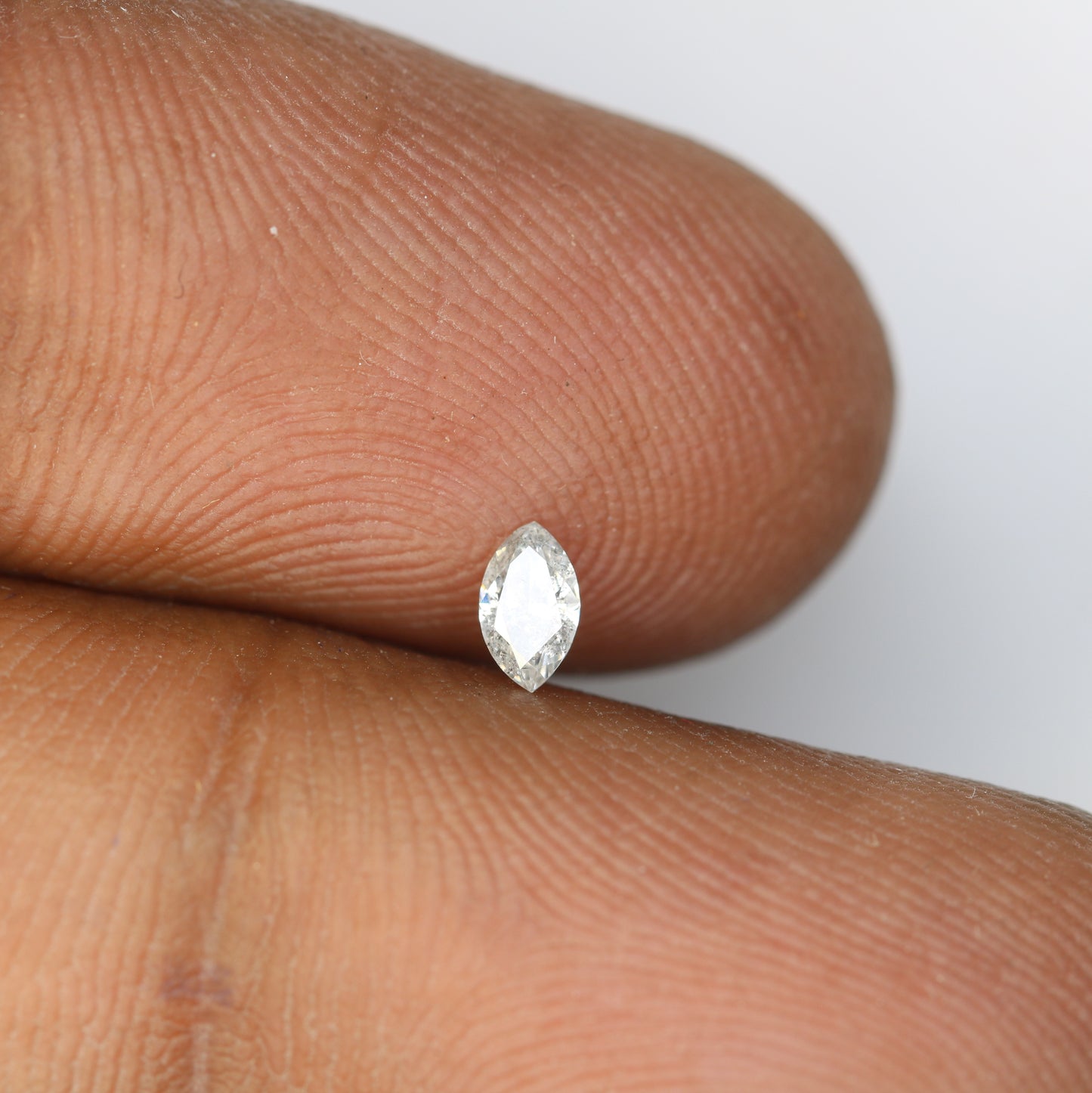 0.13 CT Marquise Shape Salt And Pepper Diamond For Engagement Ring
