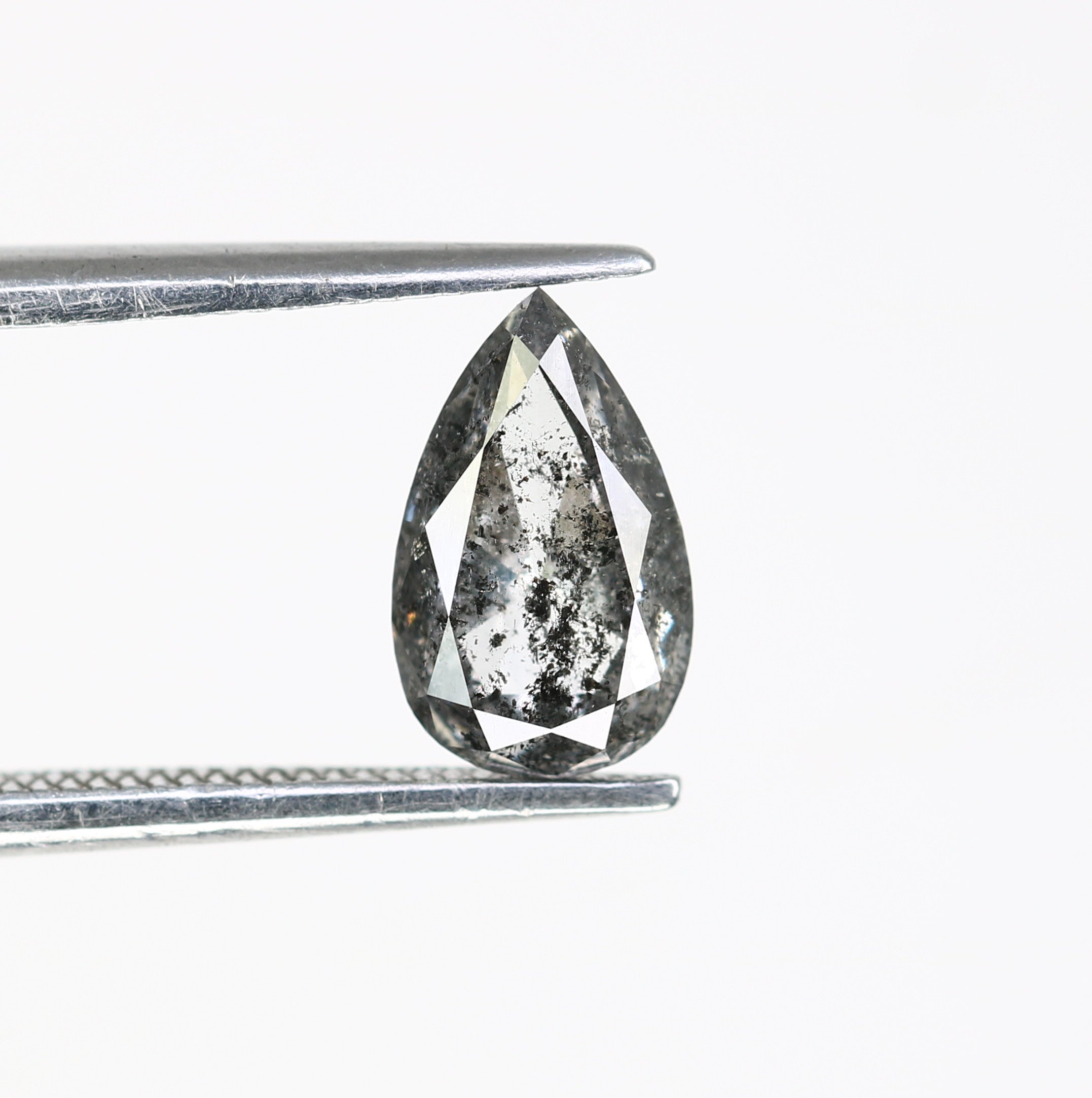 Loose Pear Cut Diamond 1.22 Carat Natural Salt And Pepper Diamond For Engagement Ring