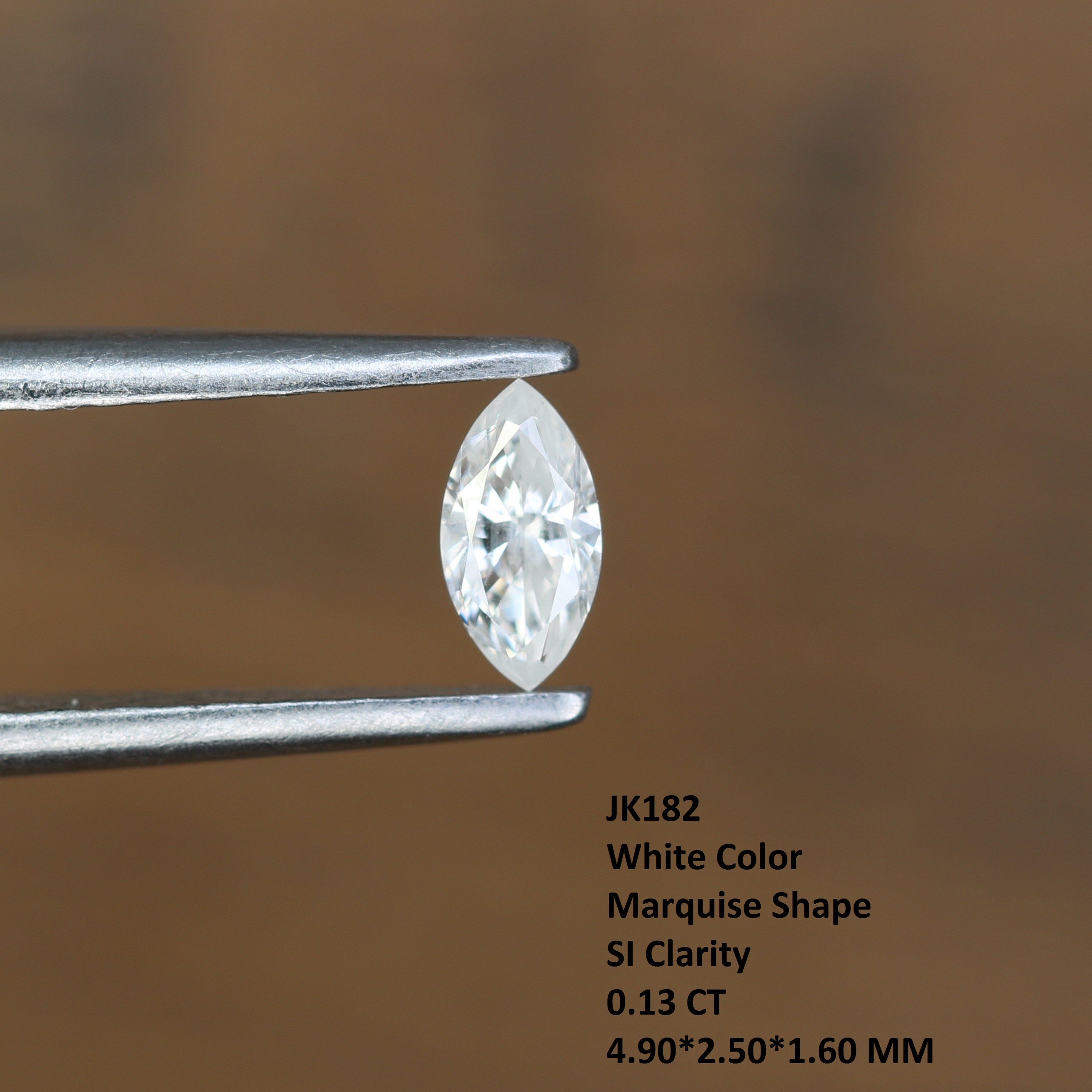 0.13 CT Marquise Shape White Natural Diamond For Engagement Ring