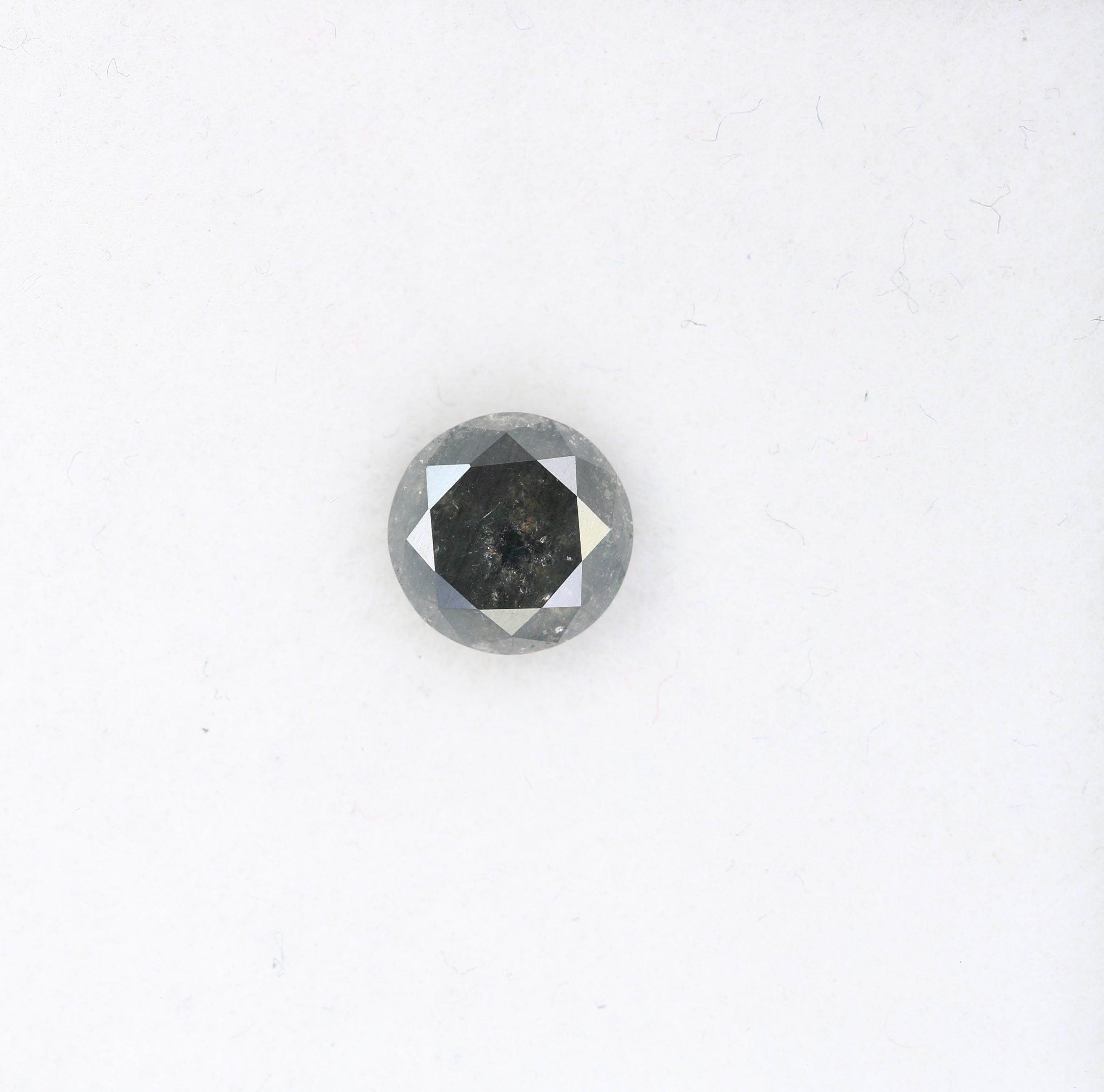 1.13 CT Round Brilliant Cut Salt and Pepper Diamond For Engagement Ring