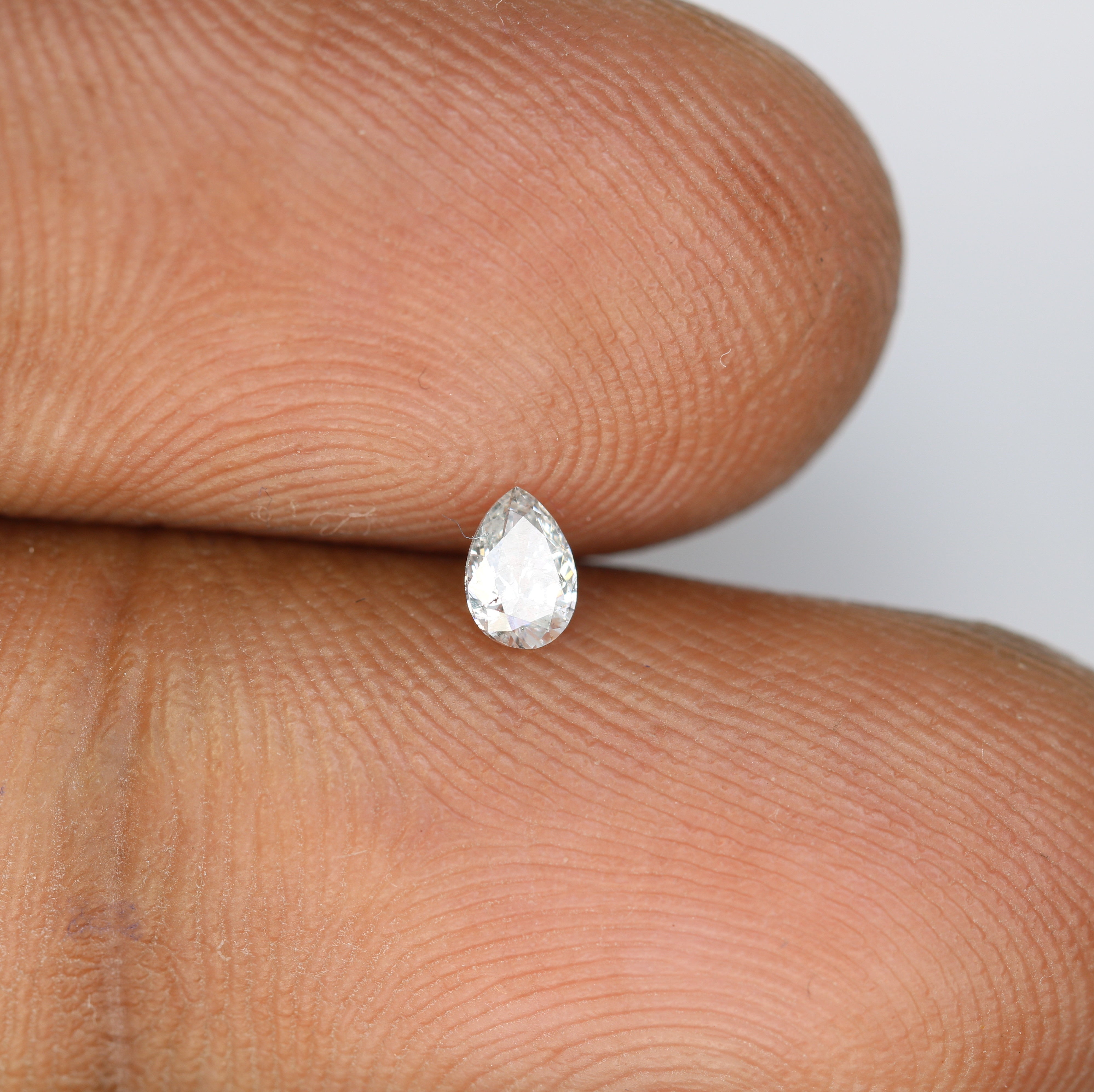 0.17 CT Salt And Pepper Pear Shape Diamond For Engagement Ring