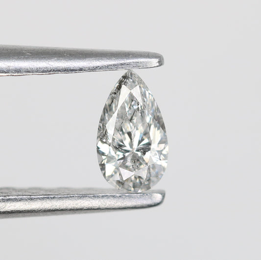 0.16 CT Natural Salt And Pepper Pear Shape Diamond For Diamond Rings Engagement Rings Diamond Necklaces Diamond Earrings Diamond Bracelets