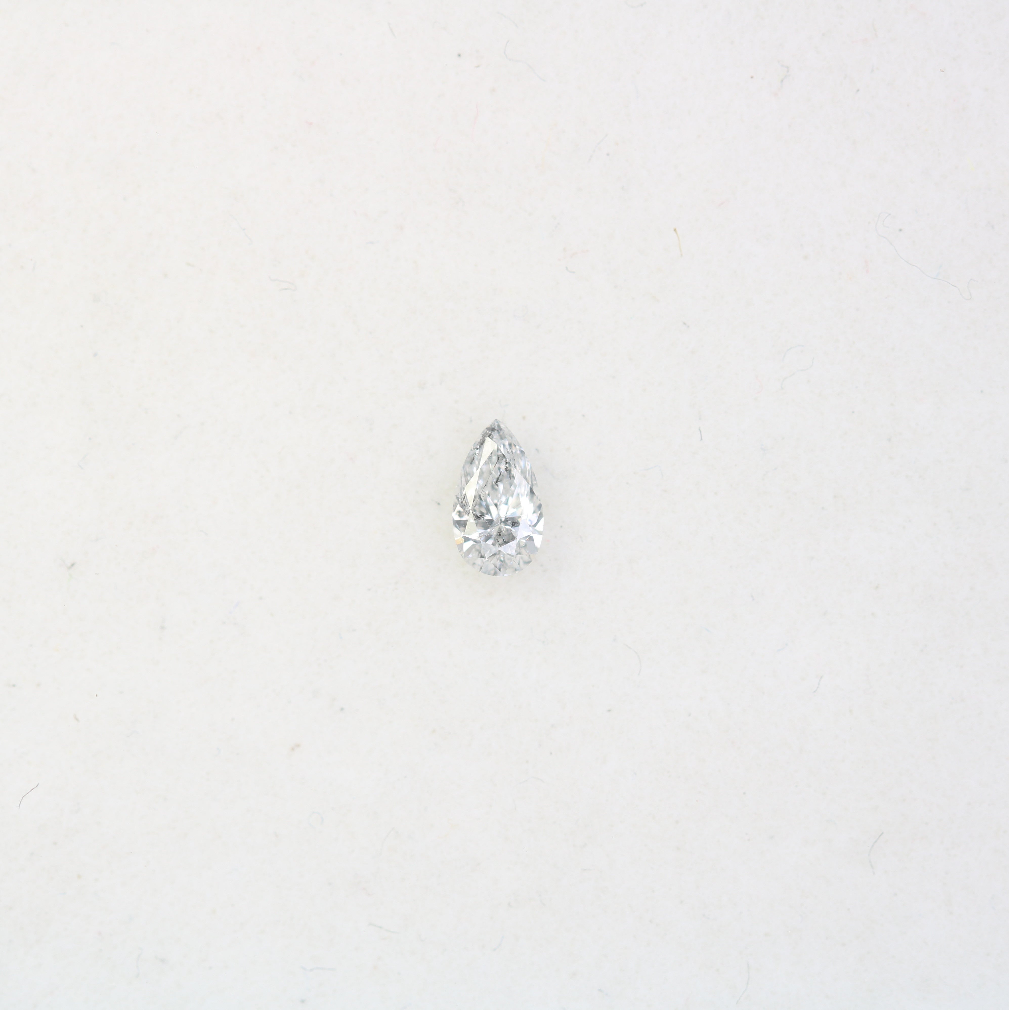 0.16 CT Natural Salt And Pepper Pear Shape Diamond For Engagement Ring