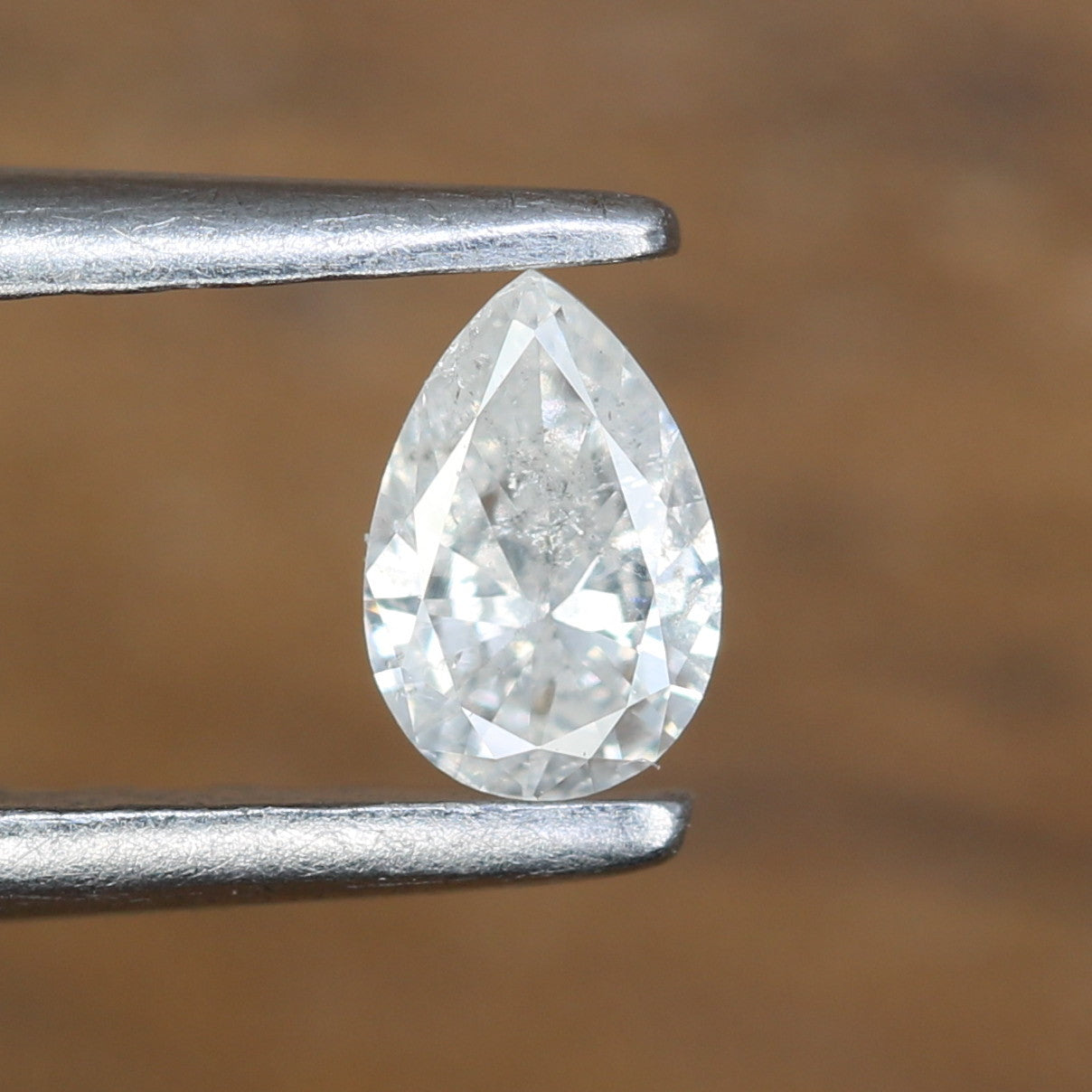 0.14 CT Pear Shape White Natural Diamond For Engagement Ring