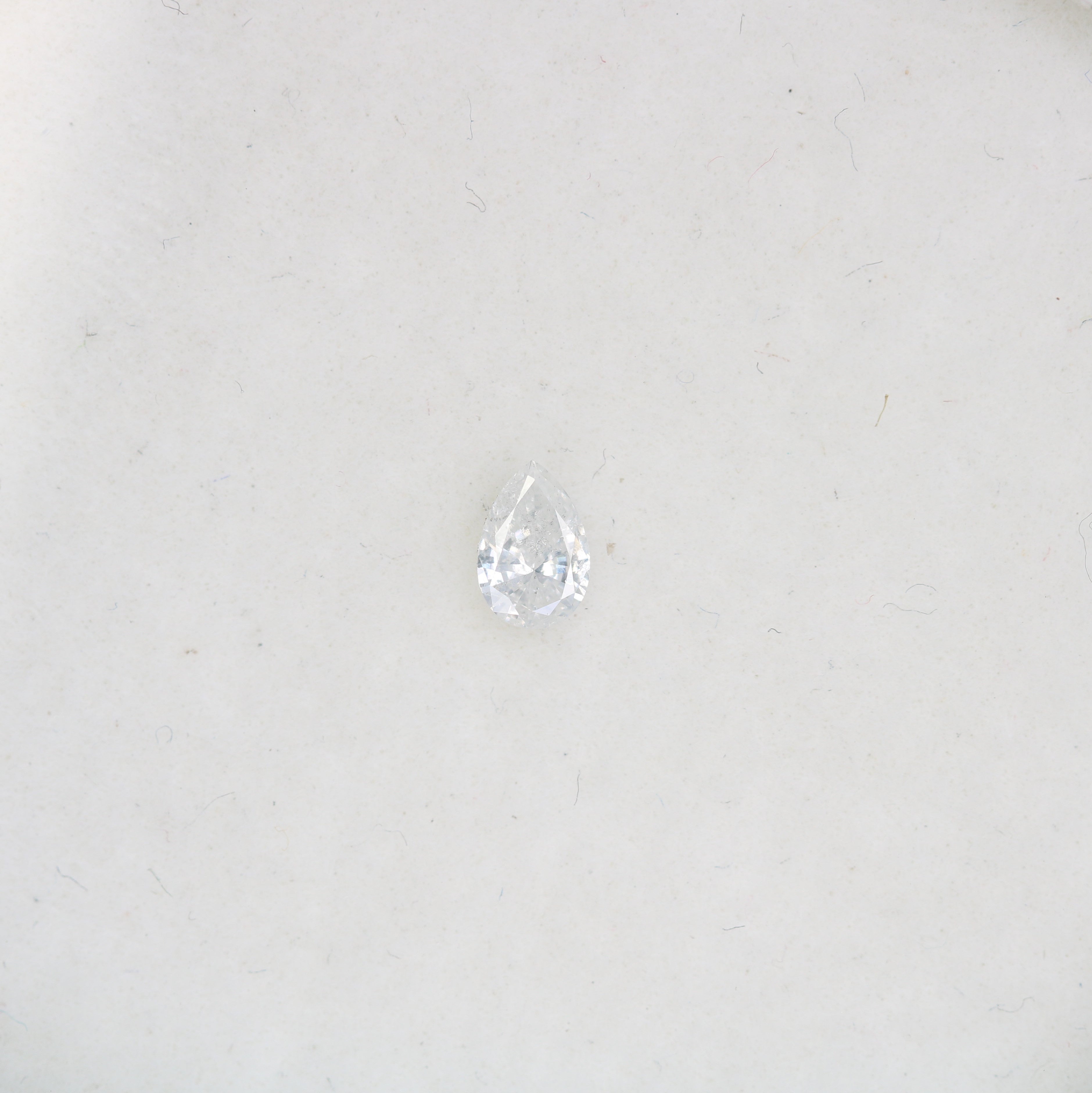 0.14 CT Pear Shape White Natural Diamond For Engagement Ring