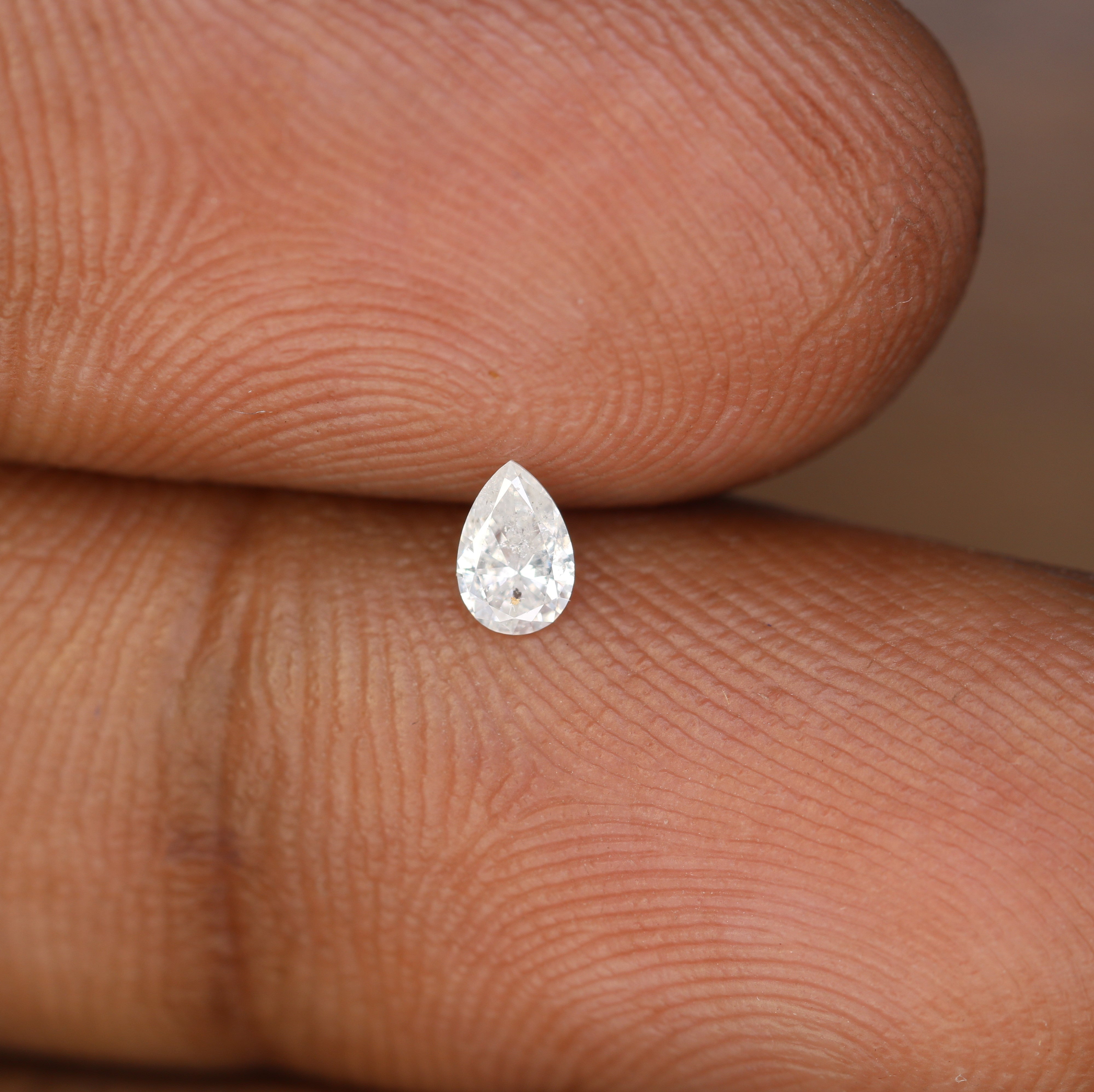 0.14 CT Pear Shape White Natural Diamond For Engagement Ring