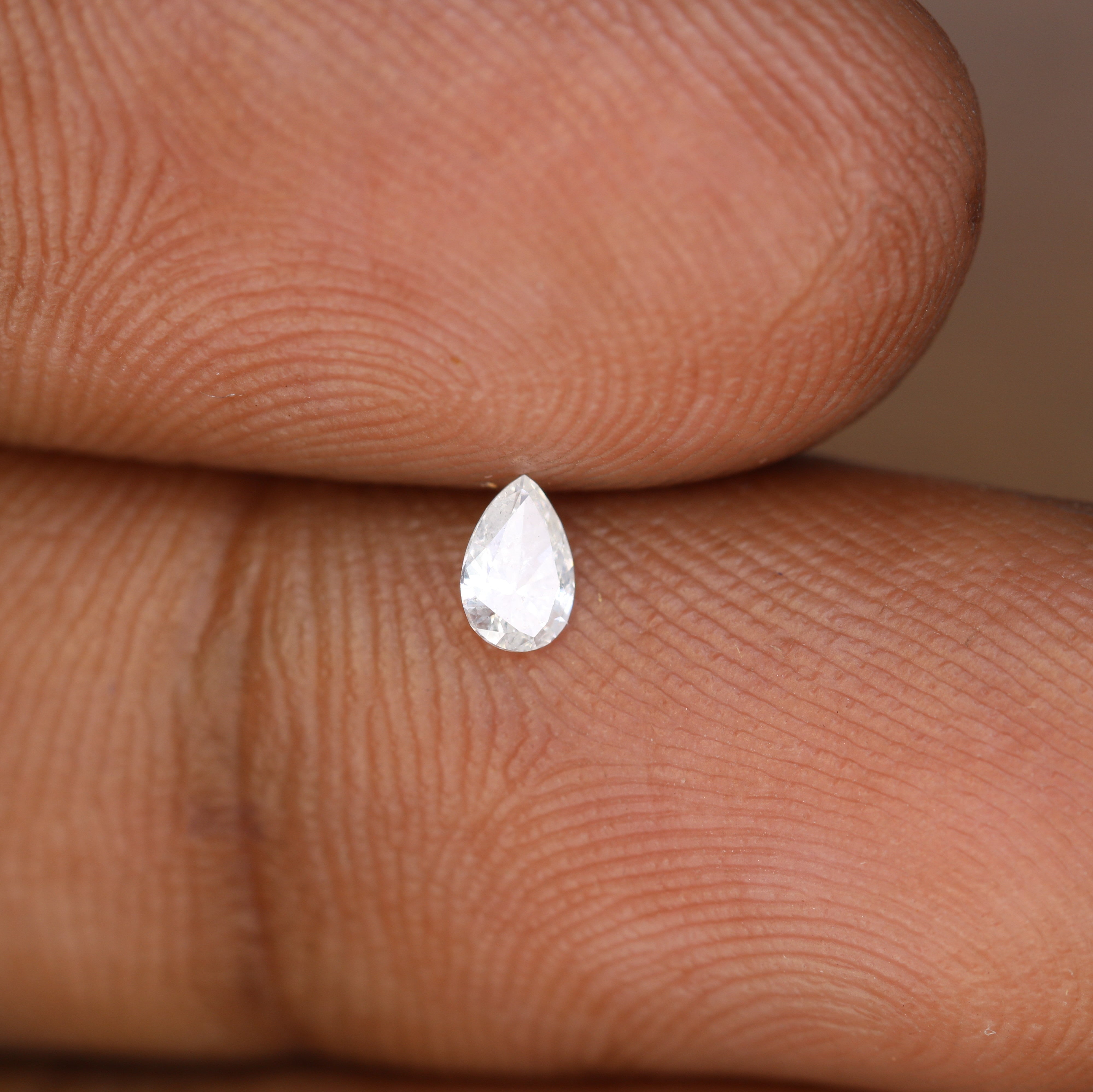 0.14 CT Pear Shape White Natural Diamond For Engagement Ring