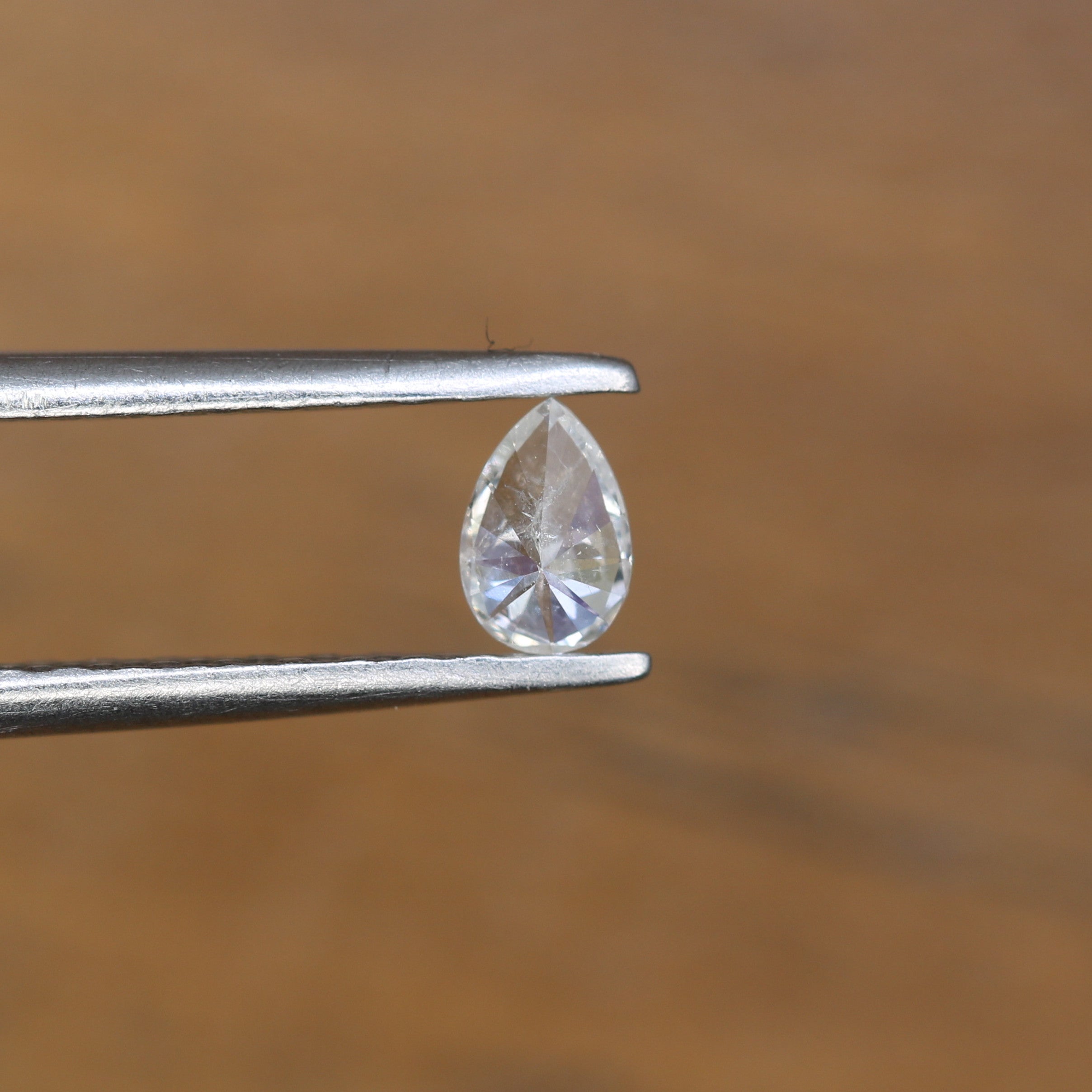 0.14 CT Pear Shape White Natural Diamond For Engagement Ring