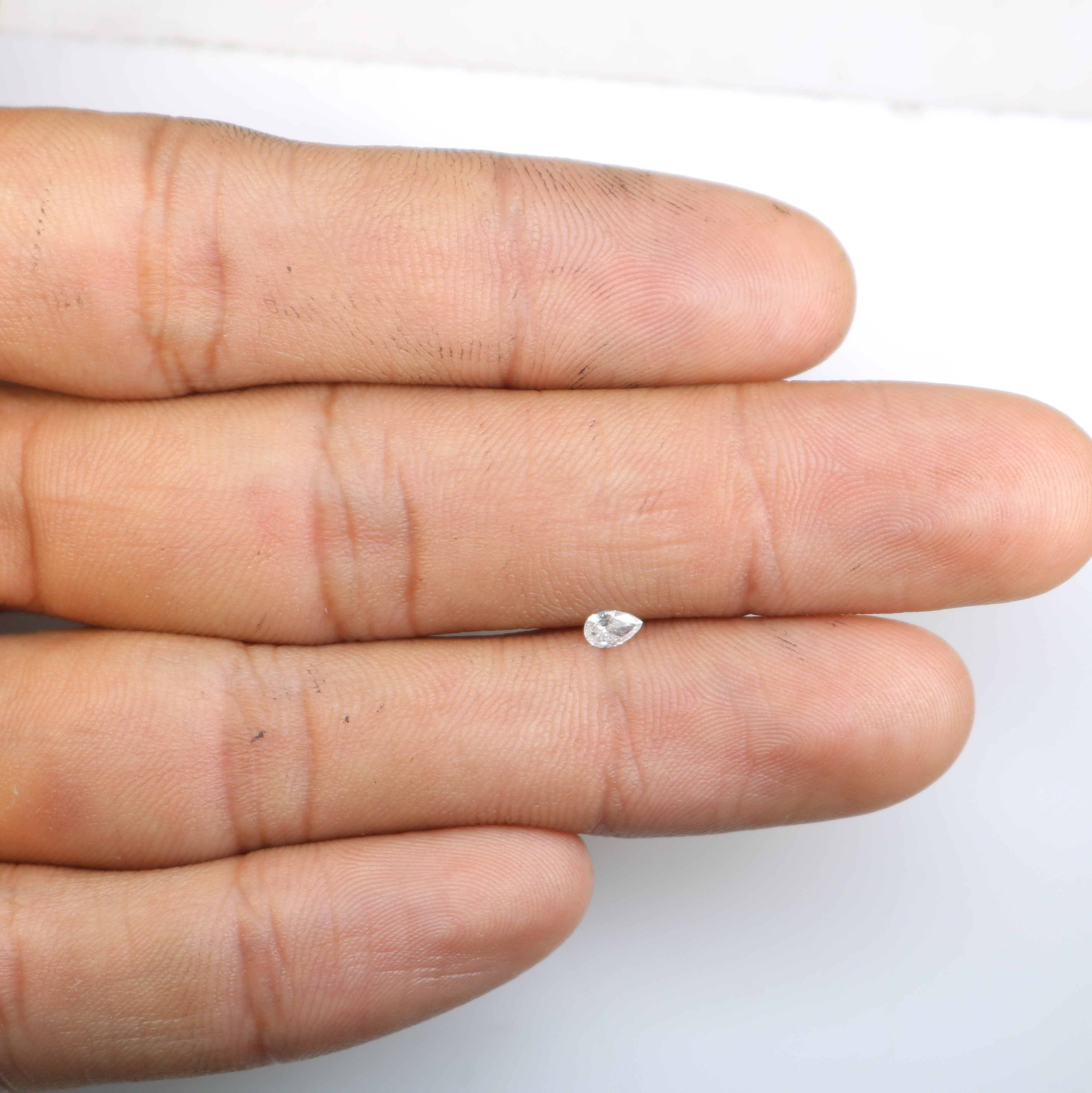 0.14 CT Pear Shape White Natural Diamond For Engagement Ring
