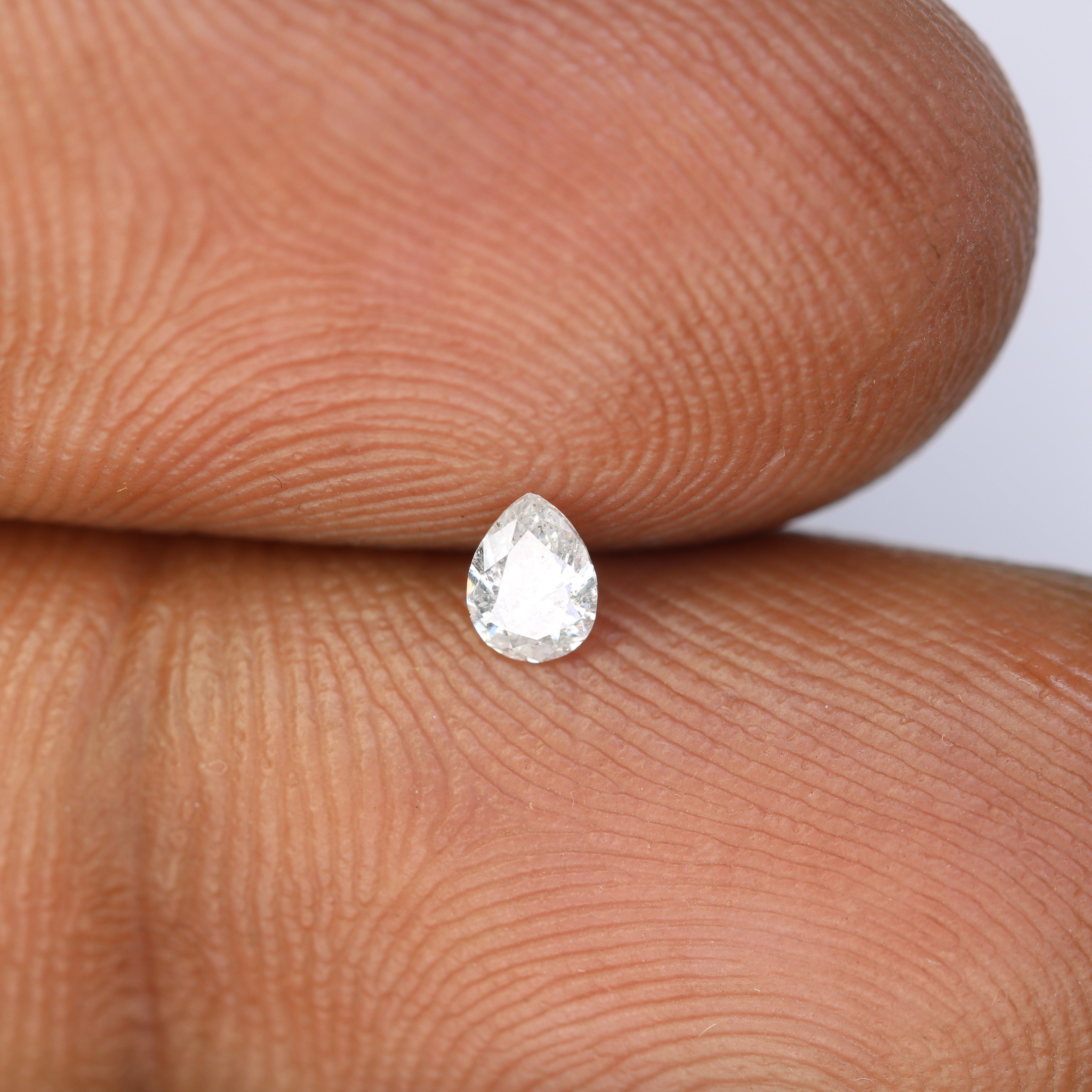 0.17 CT Pear Shape White Diamond For Engagement Ring