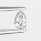 0.16 CT Salt And Pepper Pear Cut Natural Loose Diamond For Engagement Ring