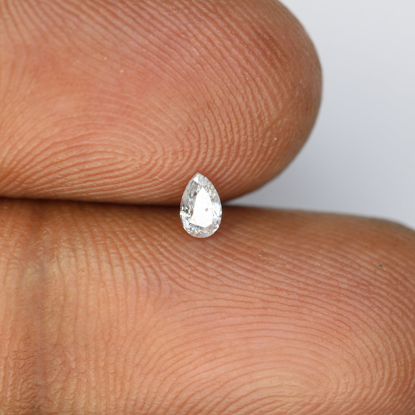 0.16 CT Salt And Pepper Pear Cut Natural Loose Diamond For Engagement Ring