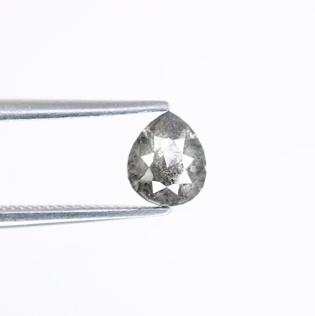 0.76 Carat Natural Pear Shaped Salt And Pepper Loose Diamond For Wedding Ring