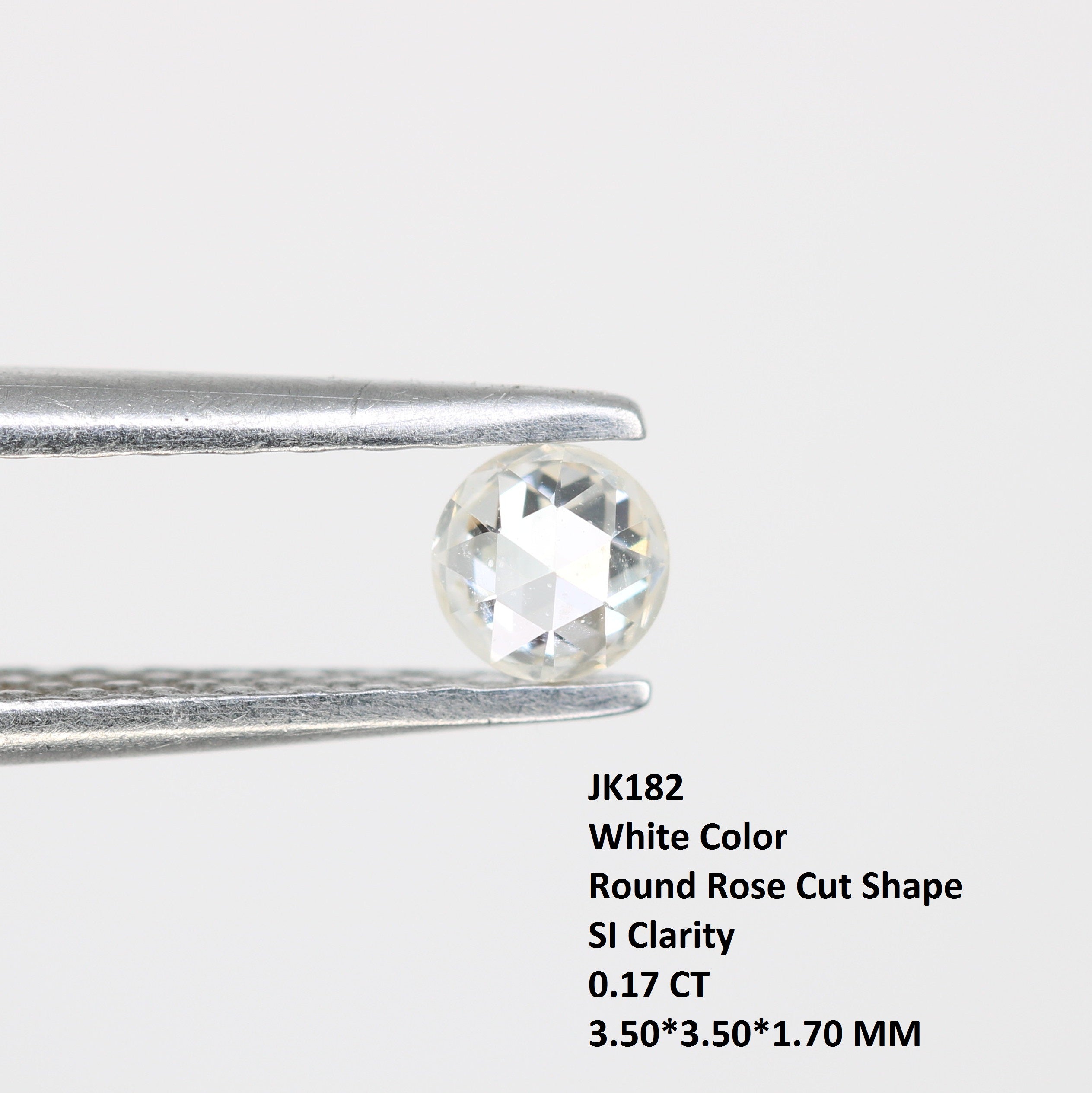 0.17 CT White Round Rose Cut Loose Diamond For Engagement Ring