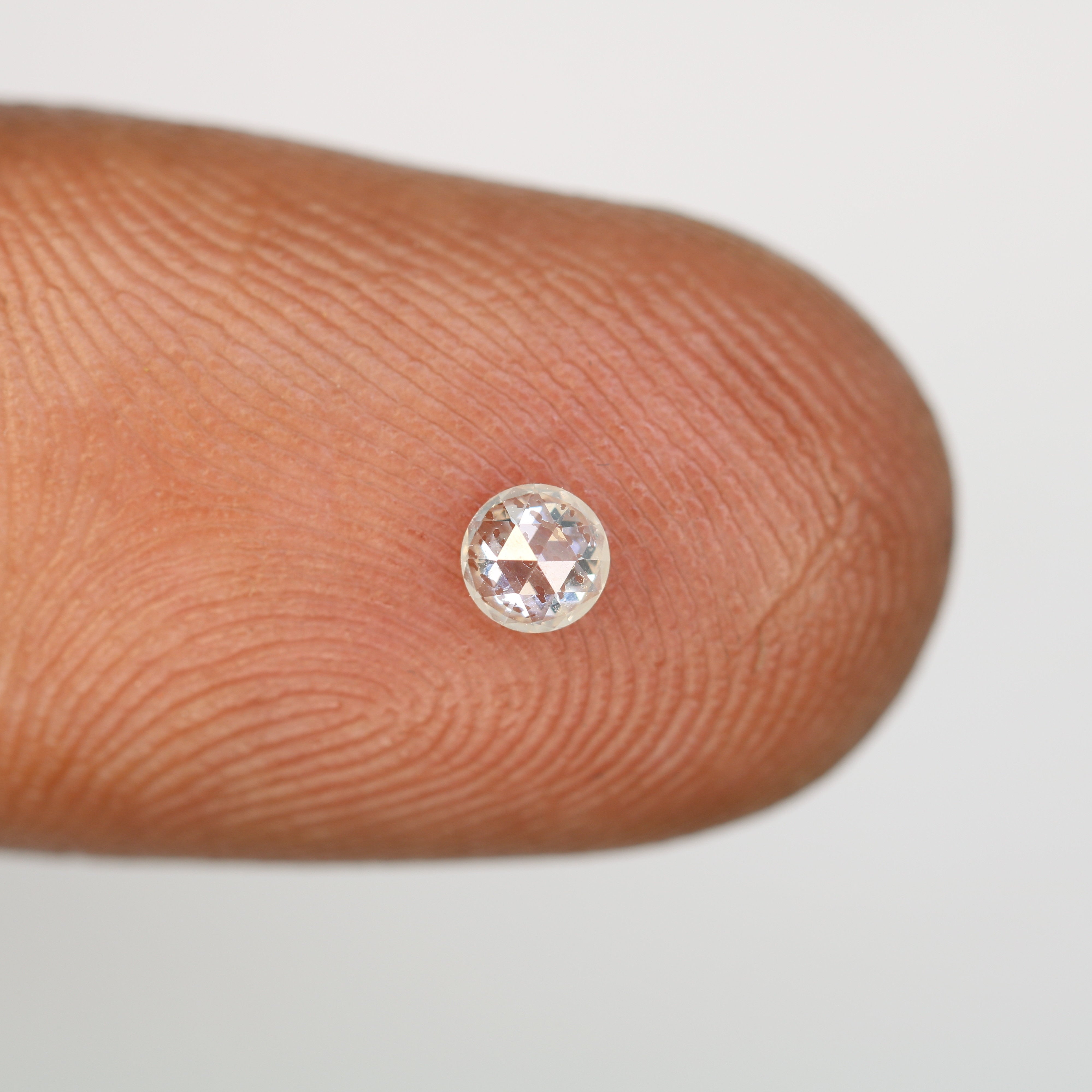 0.17 CT White Round Rose Cut Loose Diamond For Engagement Ring