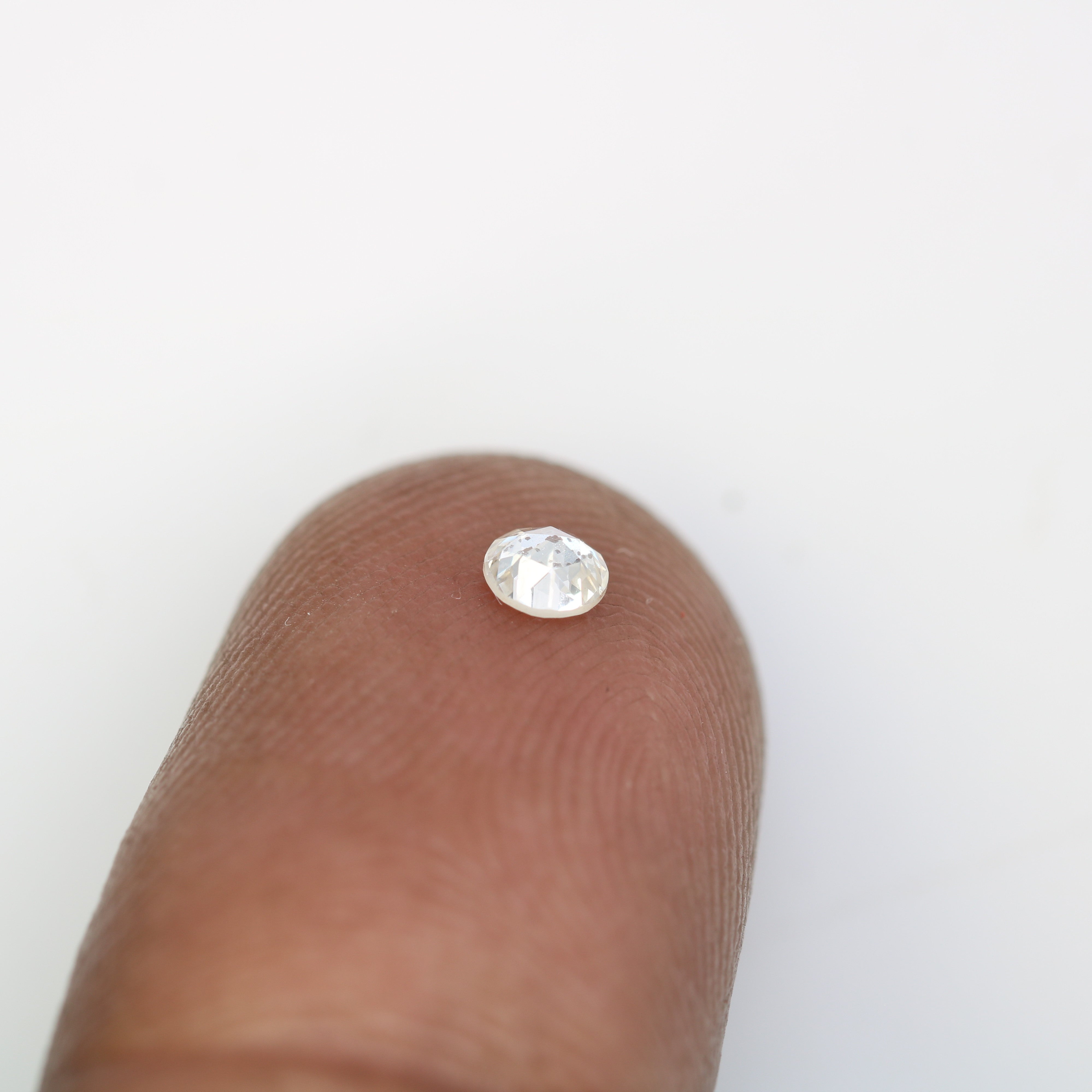 0.17 CT White Round Rose Cut Loose Diamond For Engagement Ring