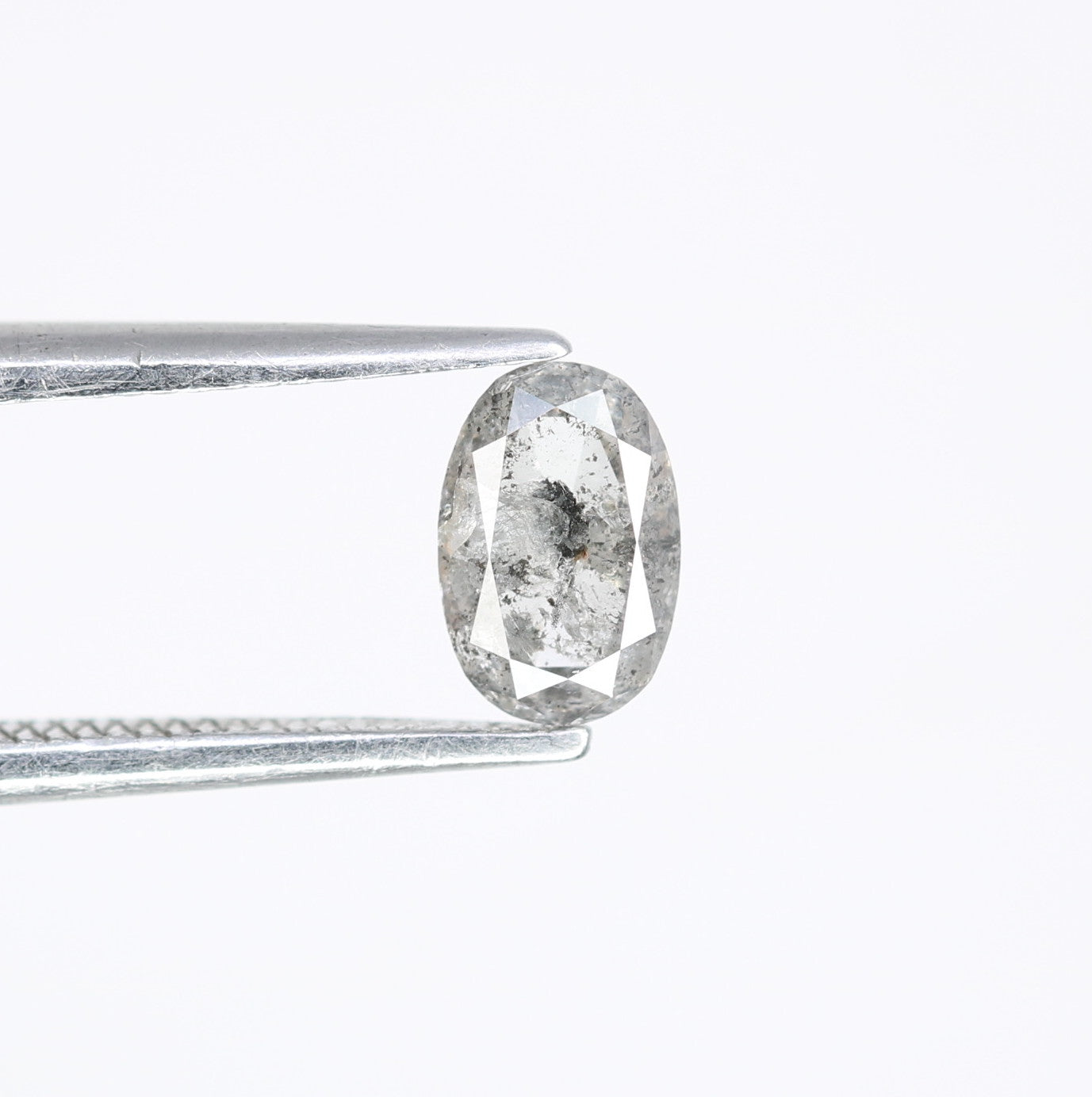 0.60 CT Natural Salt And Pepper Oval Shape Beautiful Diamond For Engagement Ring
