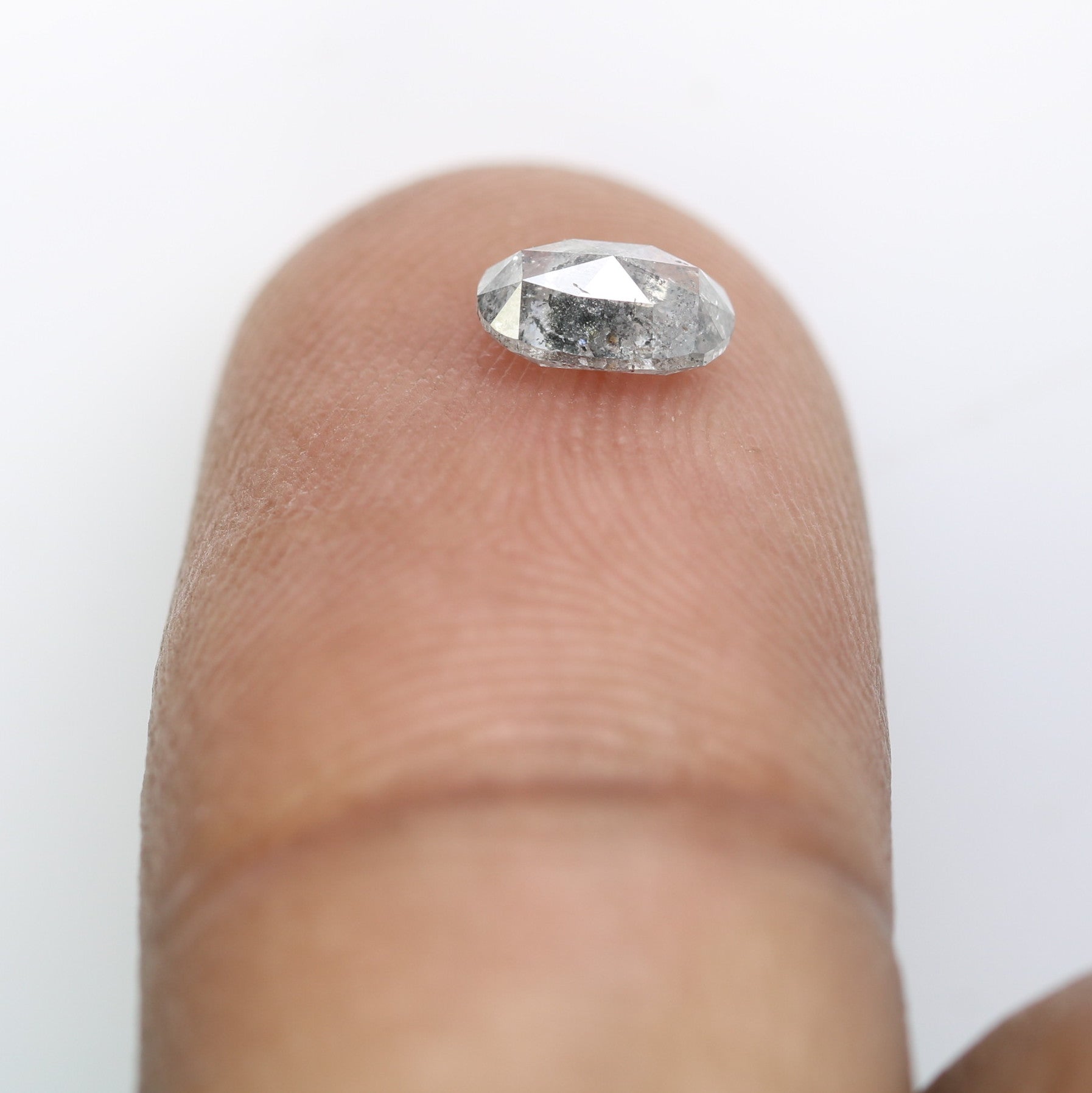 0.60 CT Natural Salt And Pepper Oval Shape Beautiful Diamond For Engagement Ring