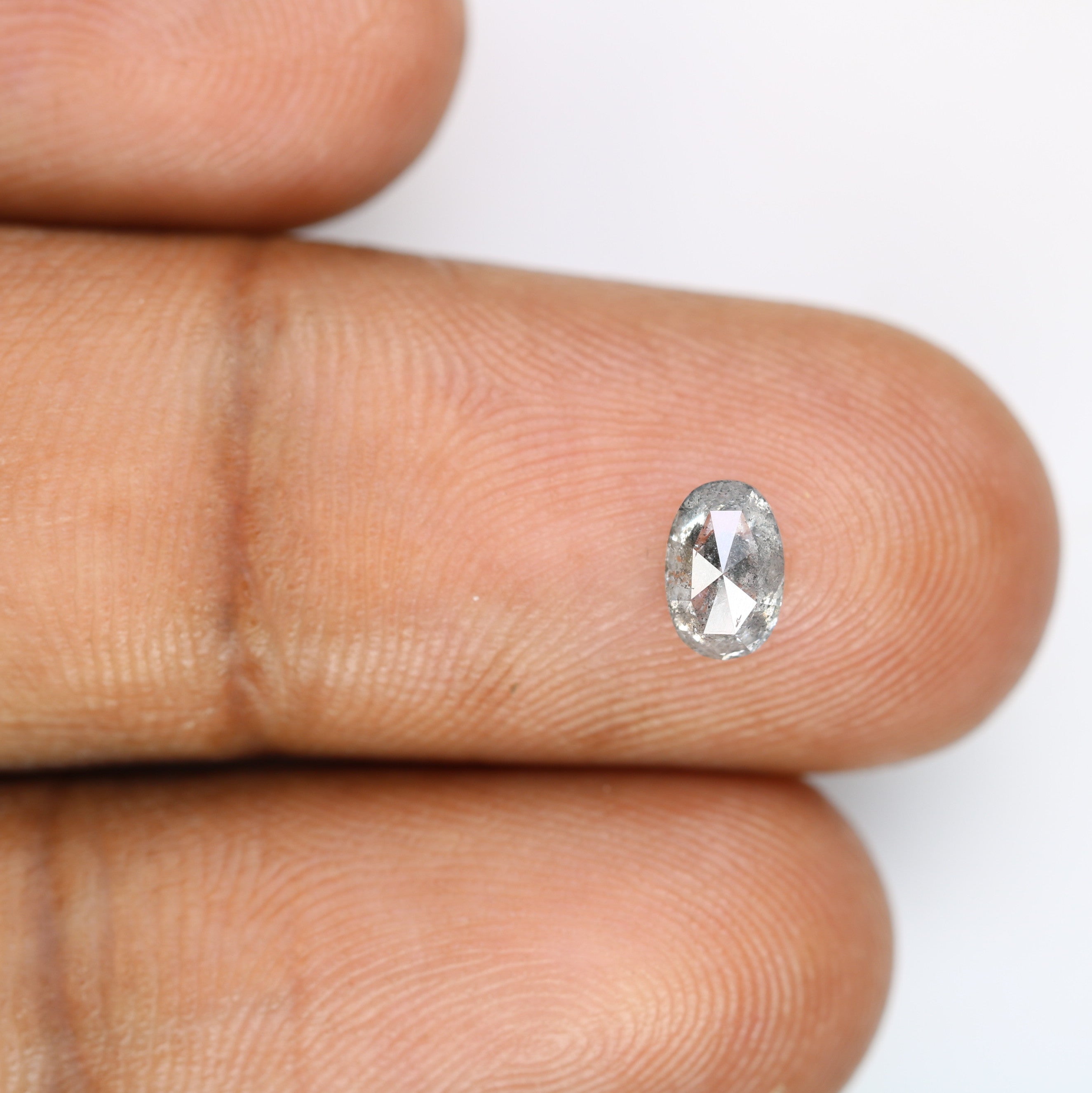0.60 CT Natural Salt And Pepper Oval Shape Beautiful Diamond For Engagement Ring