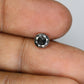 0.85 CT Loose Round Brilliant Cut Natural Fancy Salt And Pepper Diamond For Proposal Ring