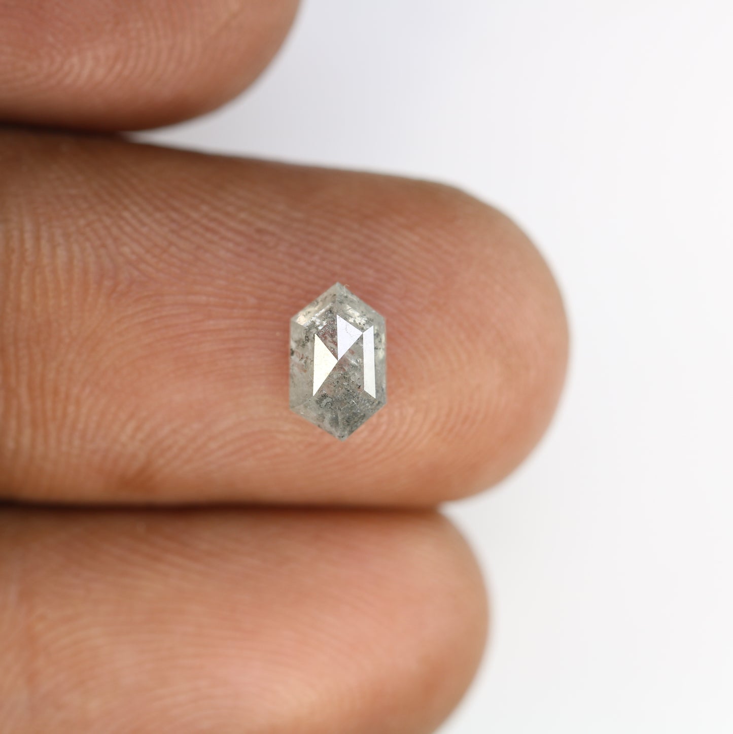 1.04 CT Loose Natural Salt And Pepper Elongated Hexagon Shape Fancy Diamond