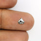 0.78 CT Diamond Cut Salt And Pepper Diamond For Engagement Ring